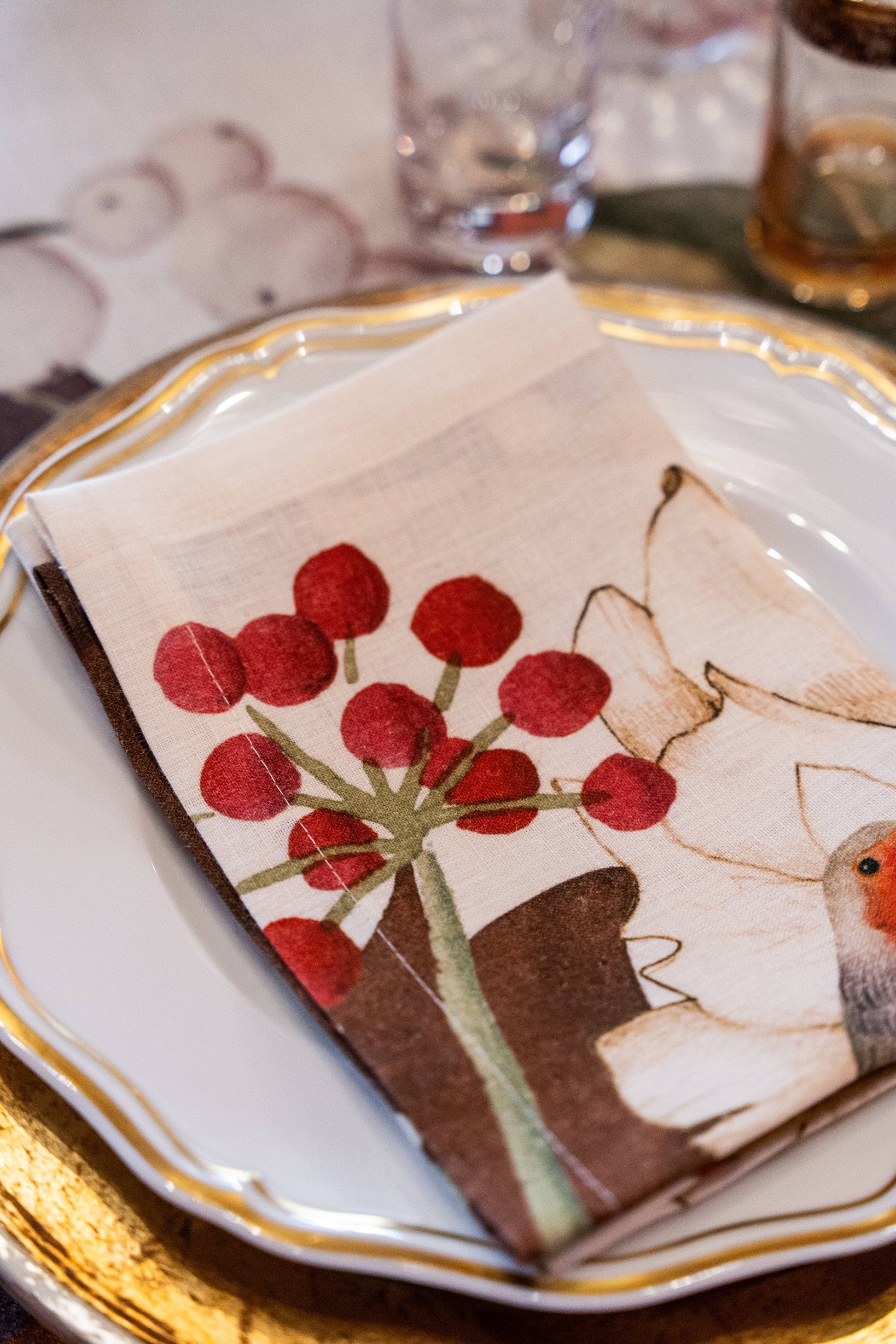 Set Of 4 Napkins «Maple» 100% Made in Italy - The Napking