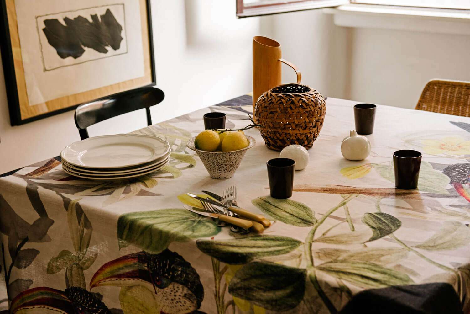 Tablecloths «Toucans» 100% Made in Italy - The Napking