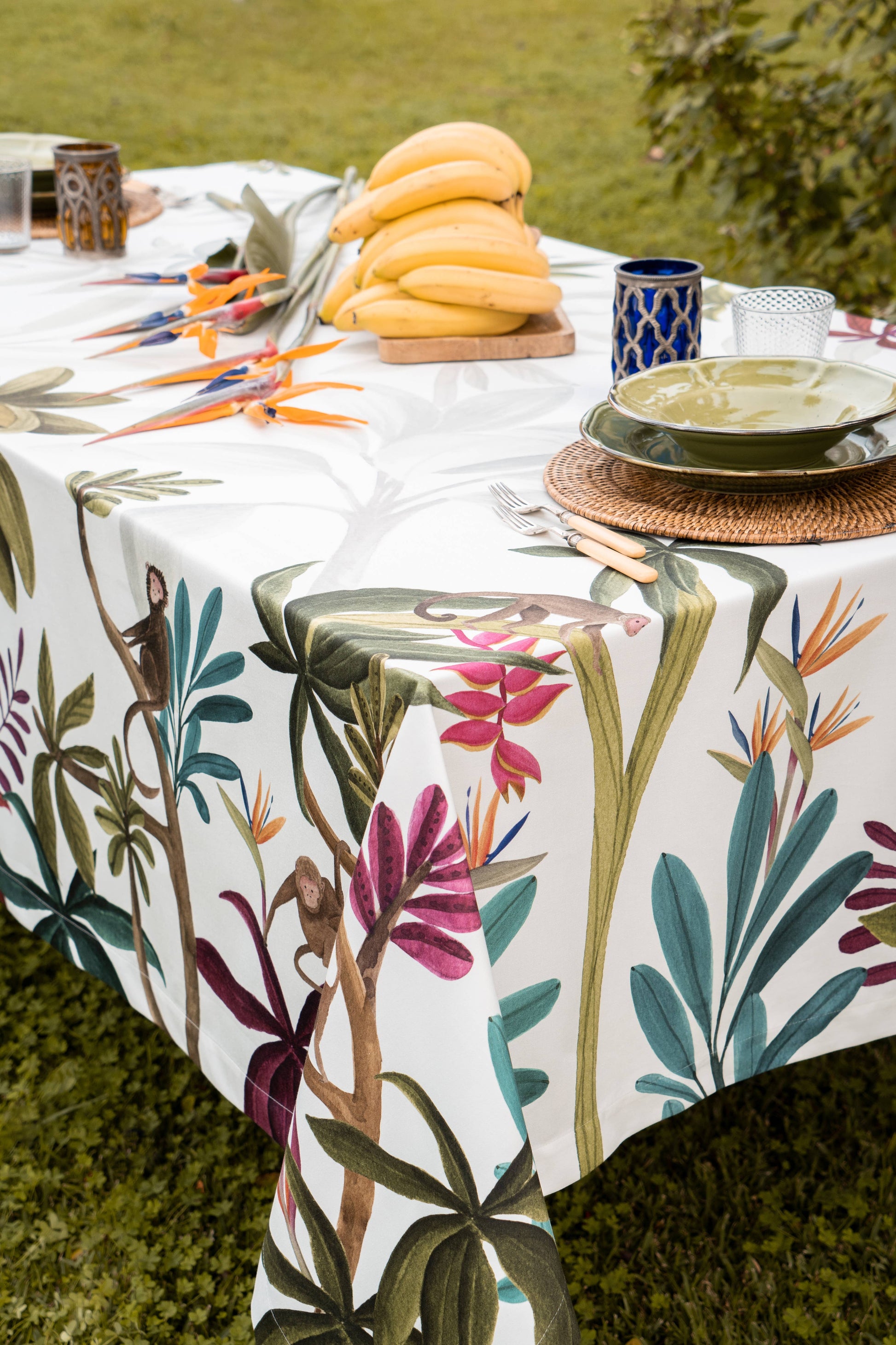 Satin Tablecloths «Amazzonia» 100% Made in Italy - The Napking