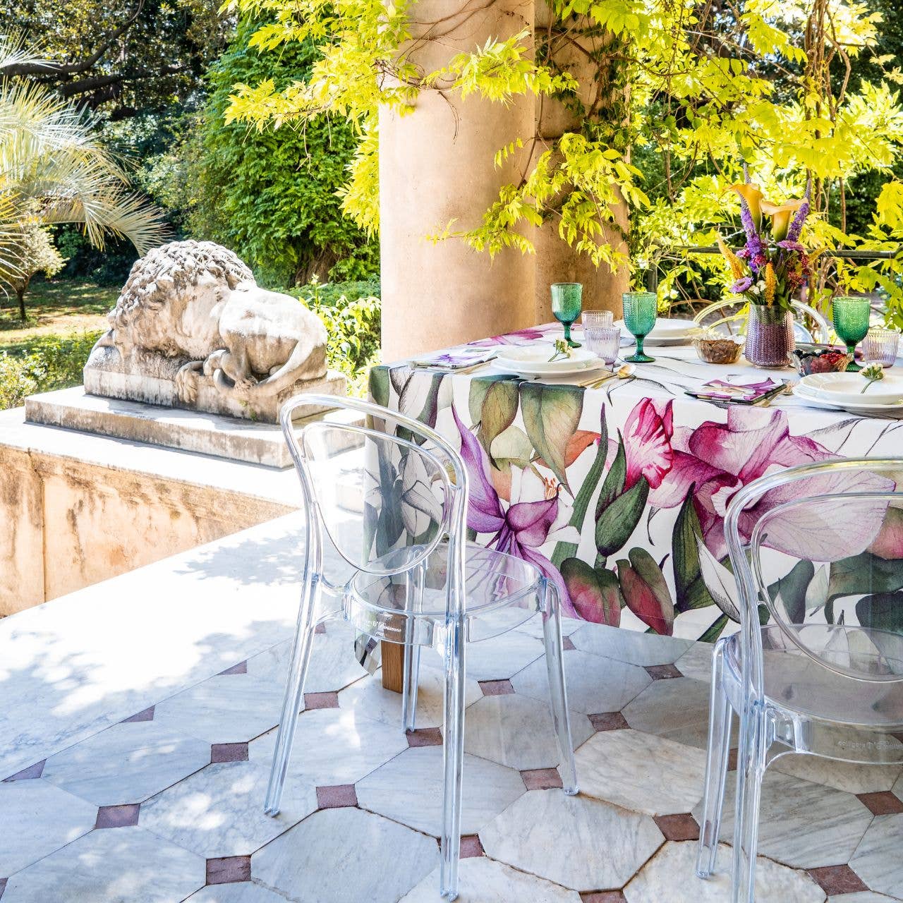 Satin Tablecloths «Iris» 100% Made in Italy - The Napking