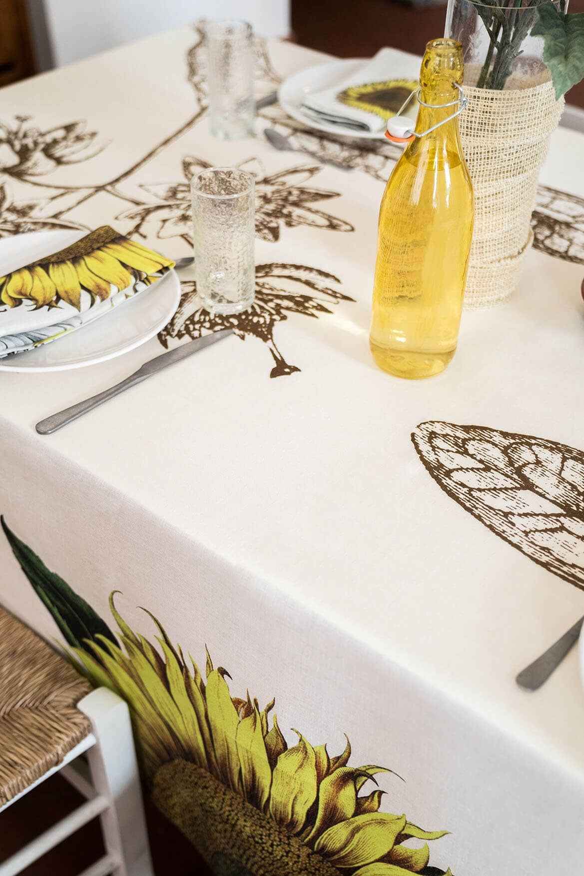 Tablecloths «Helianthus» 100% Made in Italy - The Napking