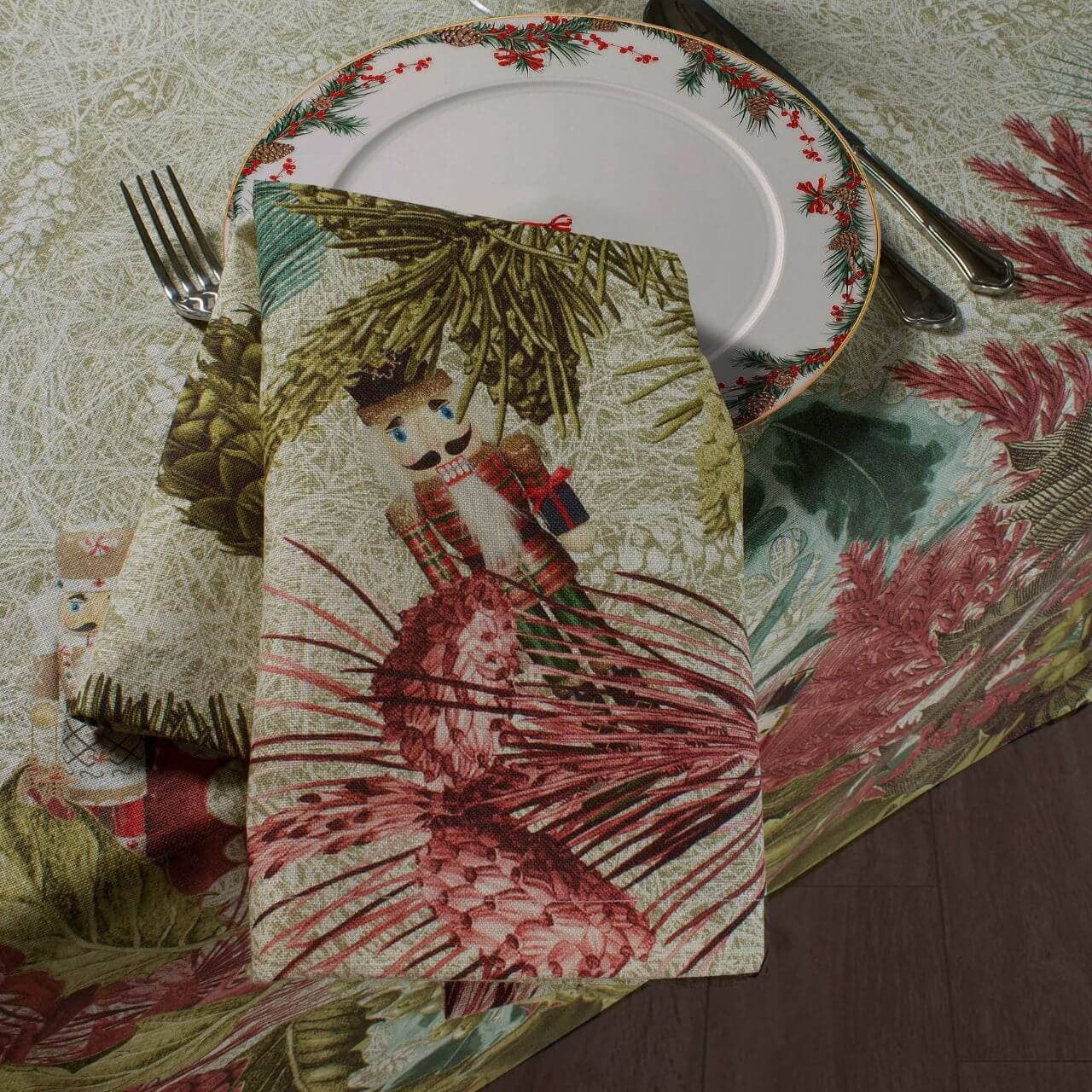 Set of 4 Napkins «Schiaccianoci» 100% Made in Italy - The Napking