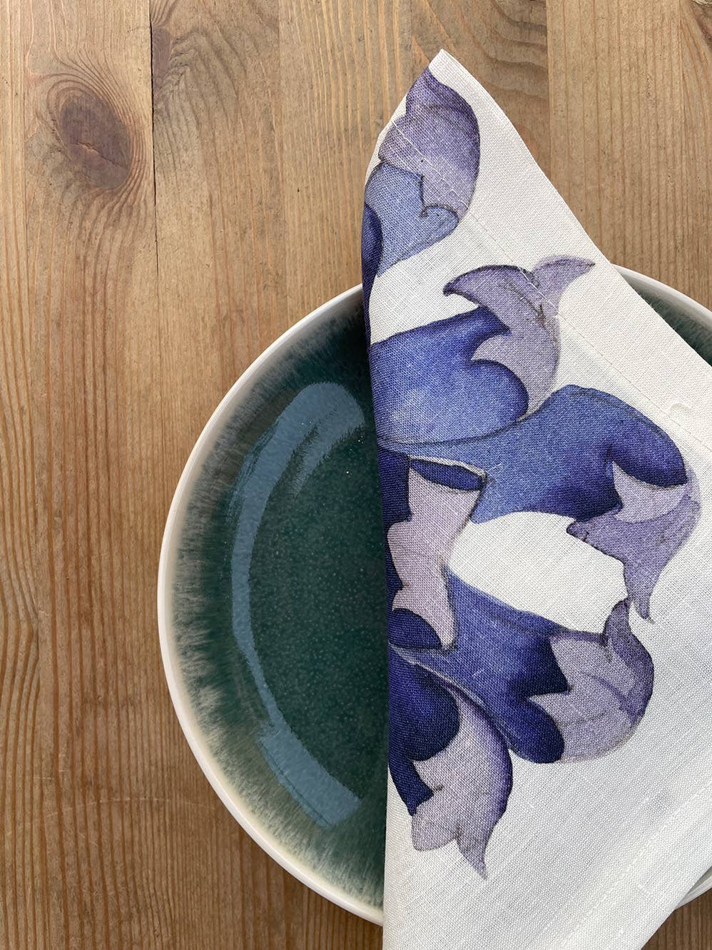 Set Of 4 Napkins Premium Linen «Morris» 100% Made in Italy - The Napking