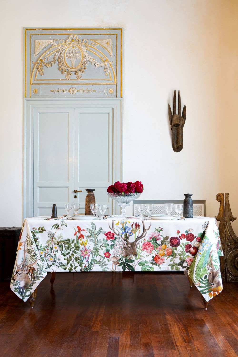 Satin Tablecloths «Cervi» 100% Made in Italy - The Napking