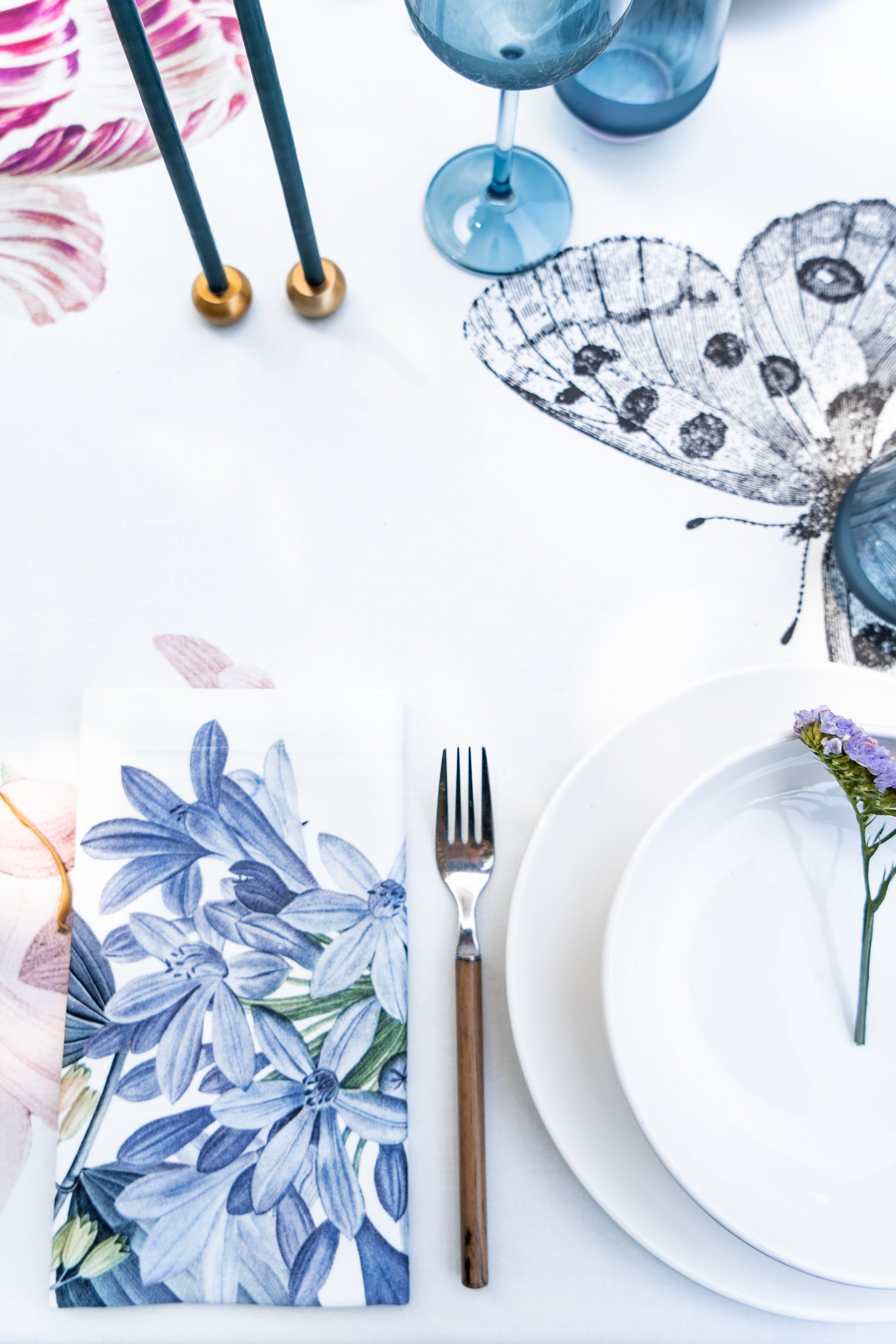 Set of 4 Napkins Satin Bagatelle 100% Made in Italy - The Napking