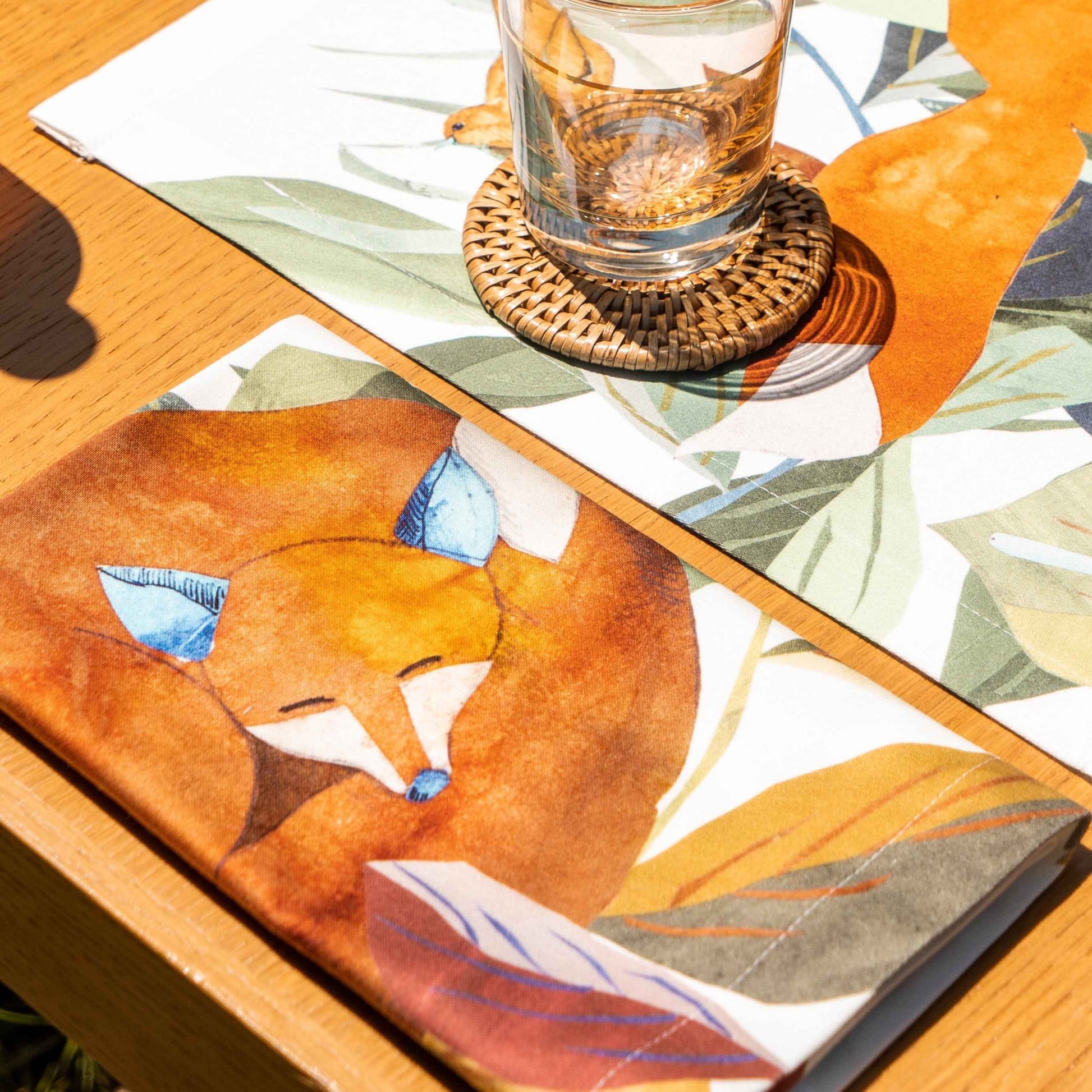 Set of 4 Napkins Satin «Titou» 100% Made in Italy - The Napking