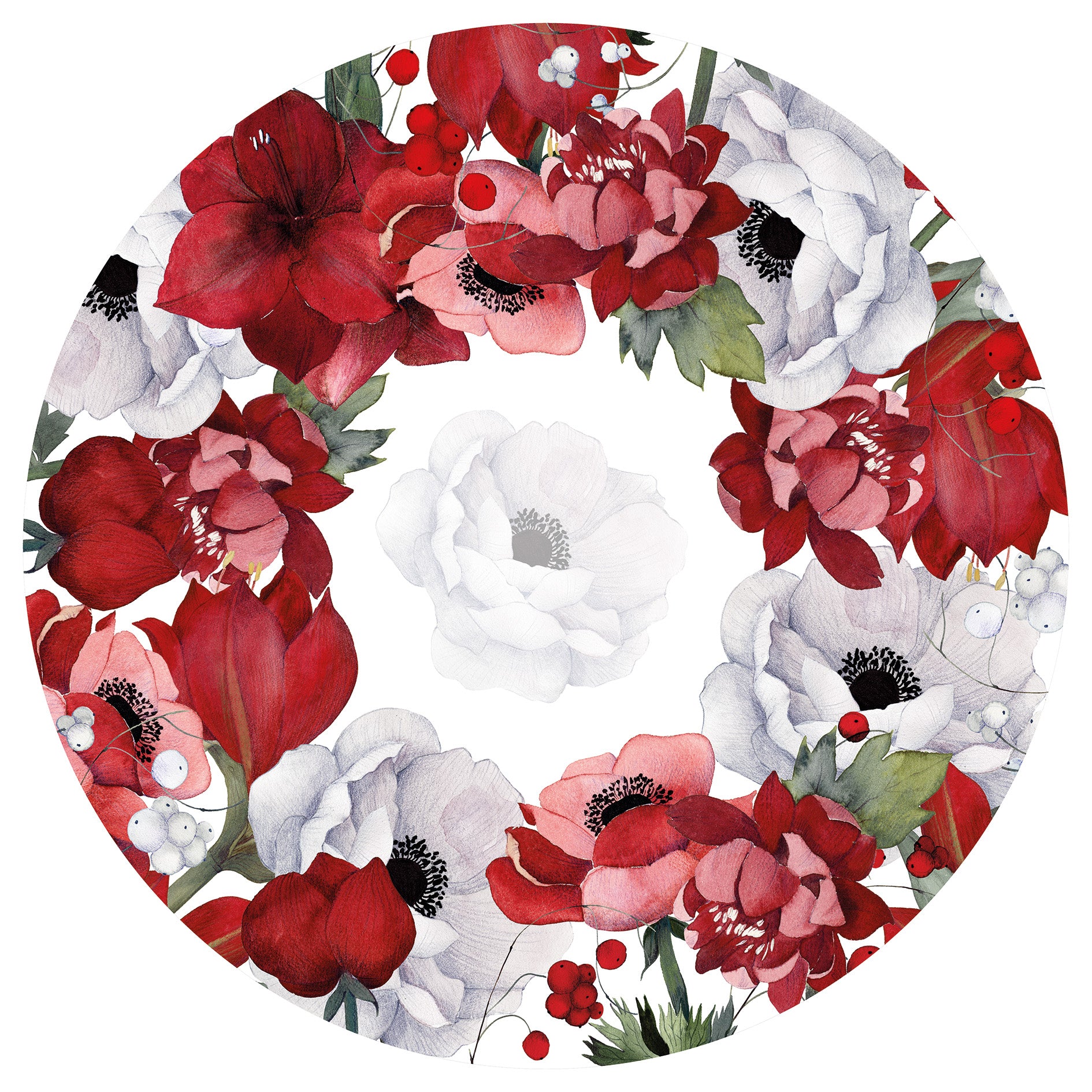 Premium Linen Tablecloth «Anemoni» 100% Made in Italy - The Napking