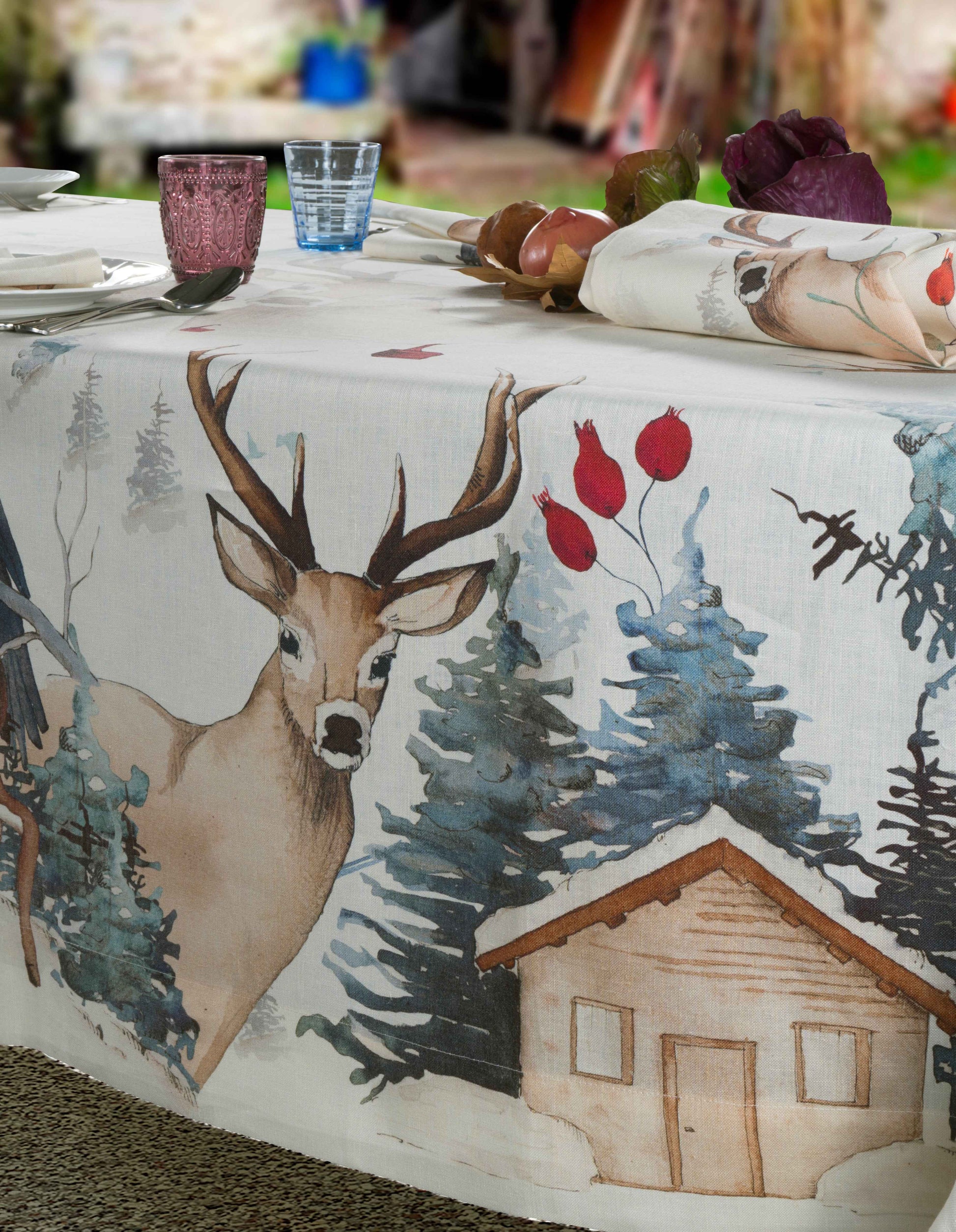 Linen Tablecloth Buck 100% Made in Italy - The Napking