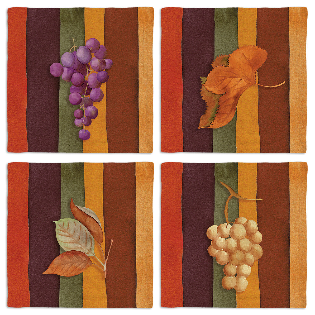 Set Of 4 Napkins «Bacco» 100% Made in Italy