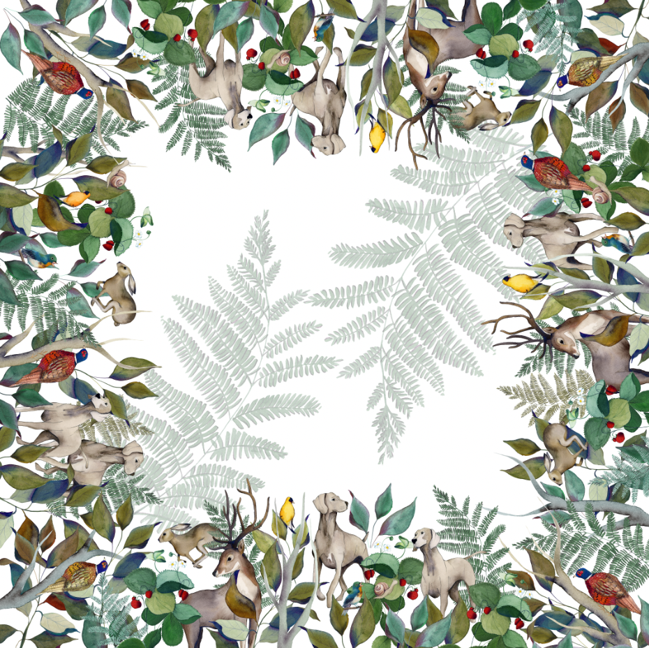 Linen Tablecloth Caccia 100% Made in Italy - The Napking