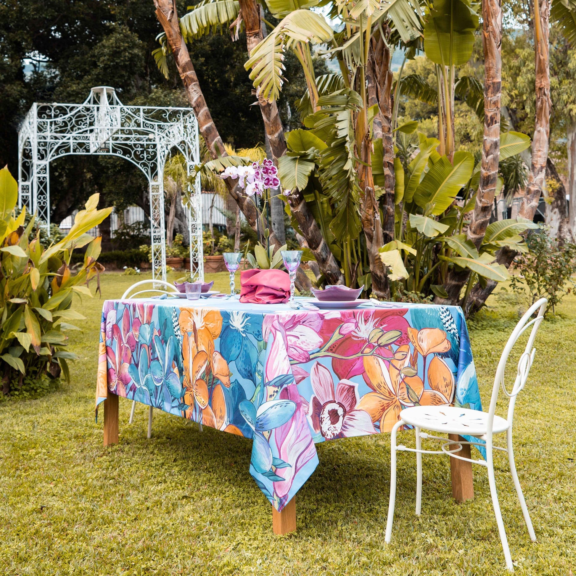 Satin Tablecloth «Cocorite» 100% Made in Italy - The Napking