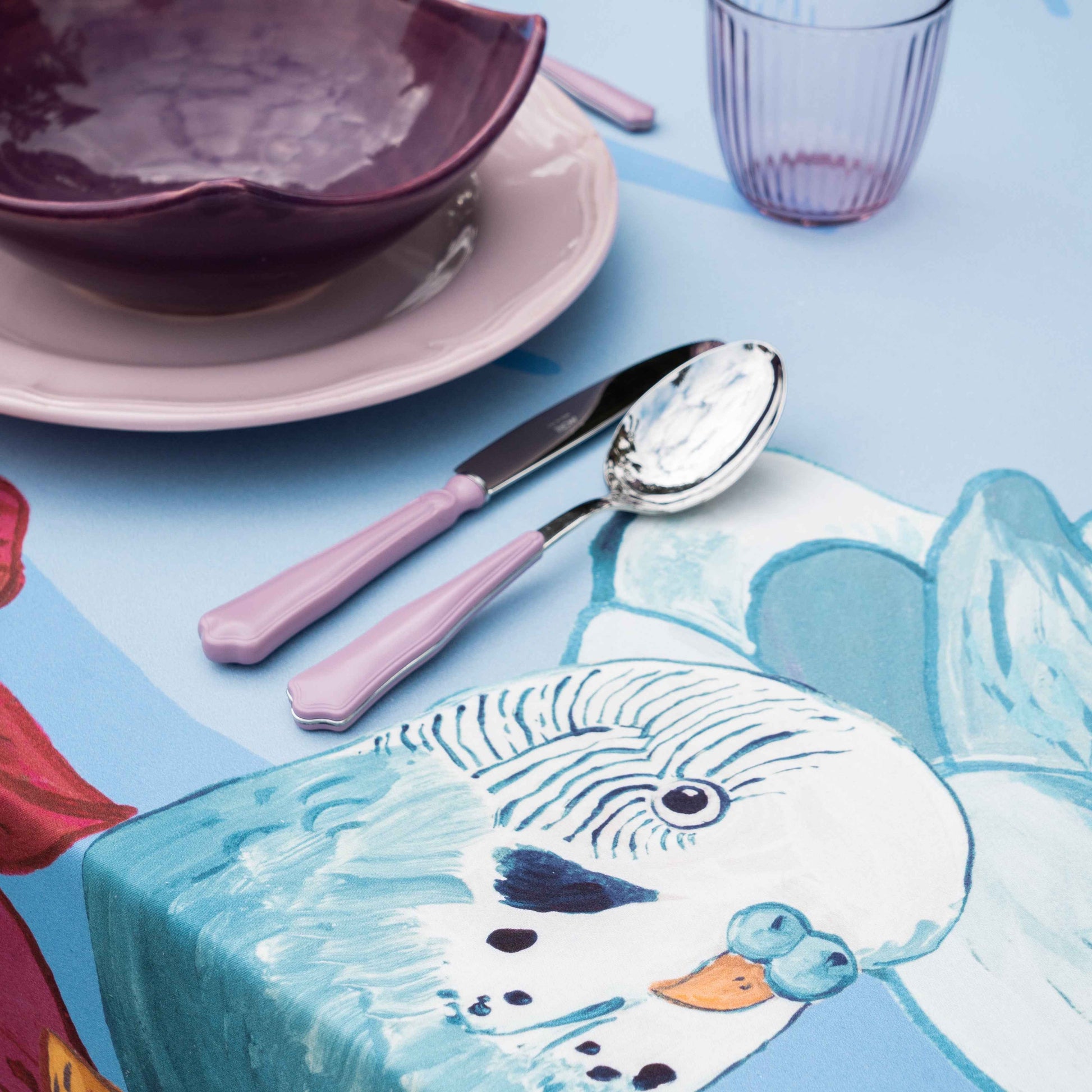 Satin Tablecloth «Cocorite» 100% Made in Italy - The Napking