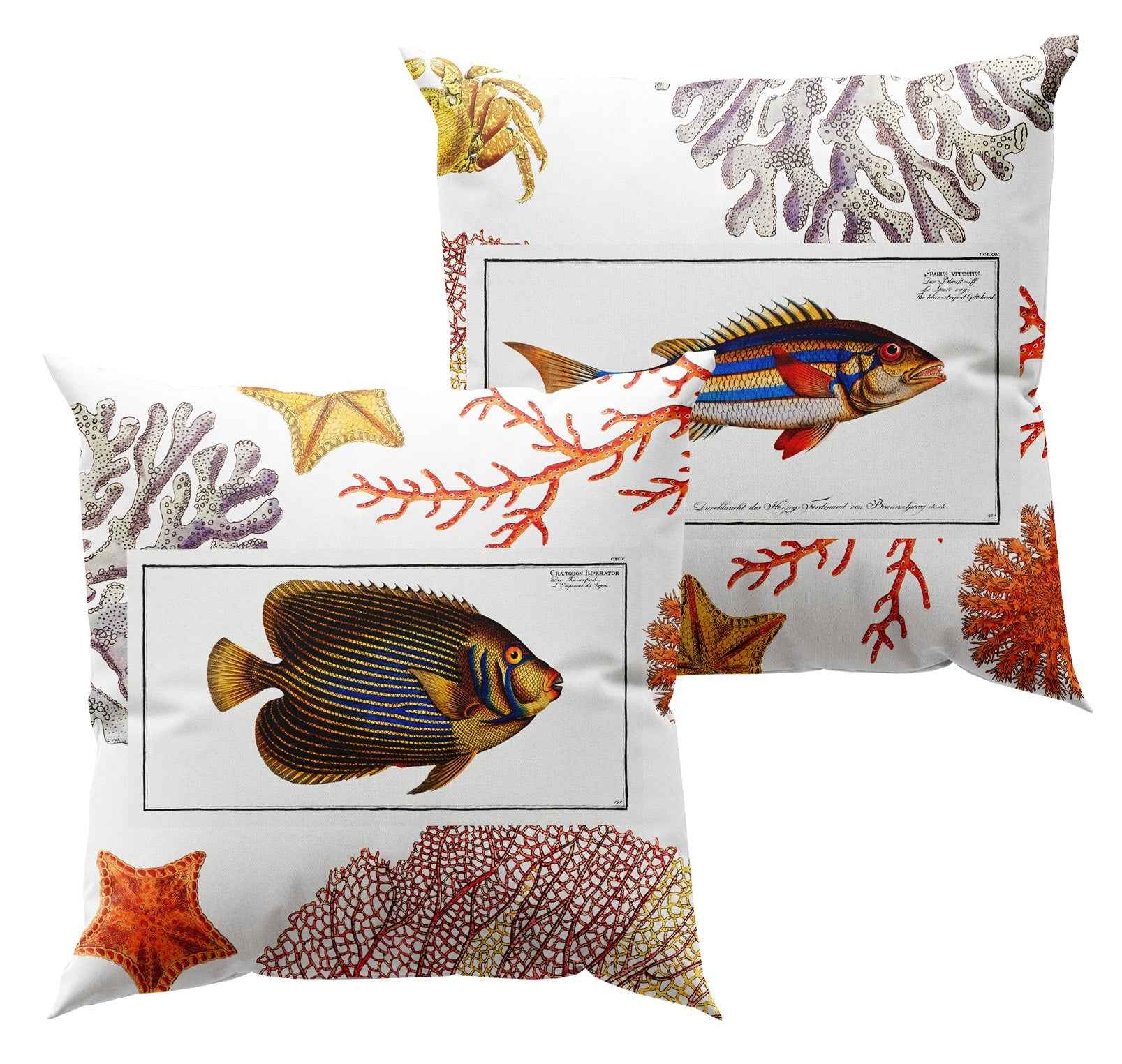 Cushion «Coral Bay», 100% Made in Italy - The Napking