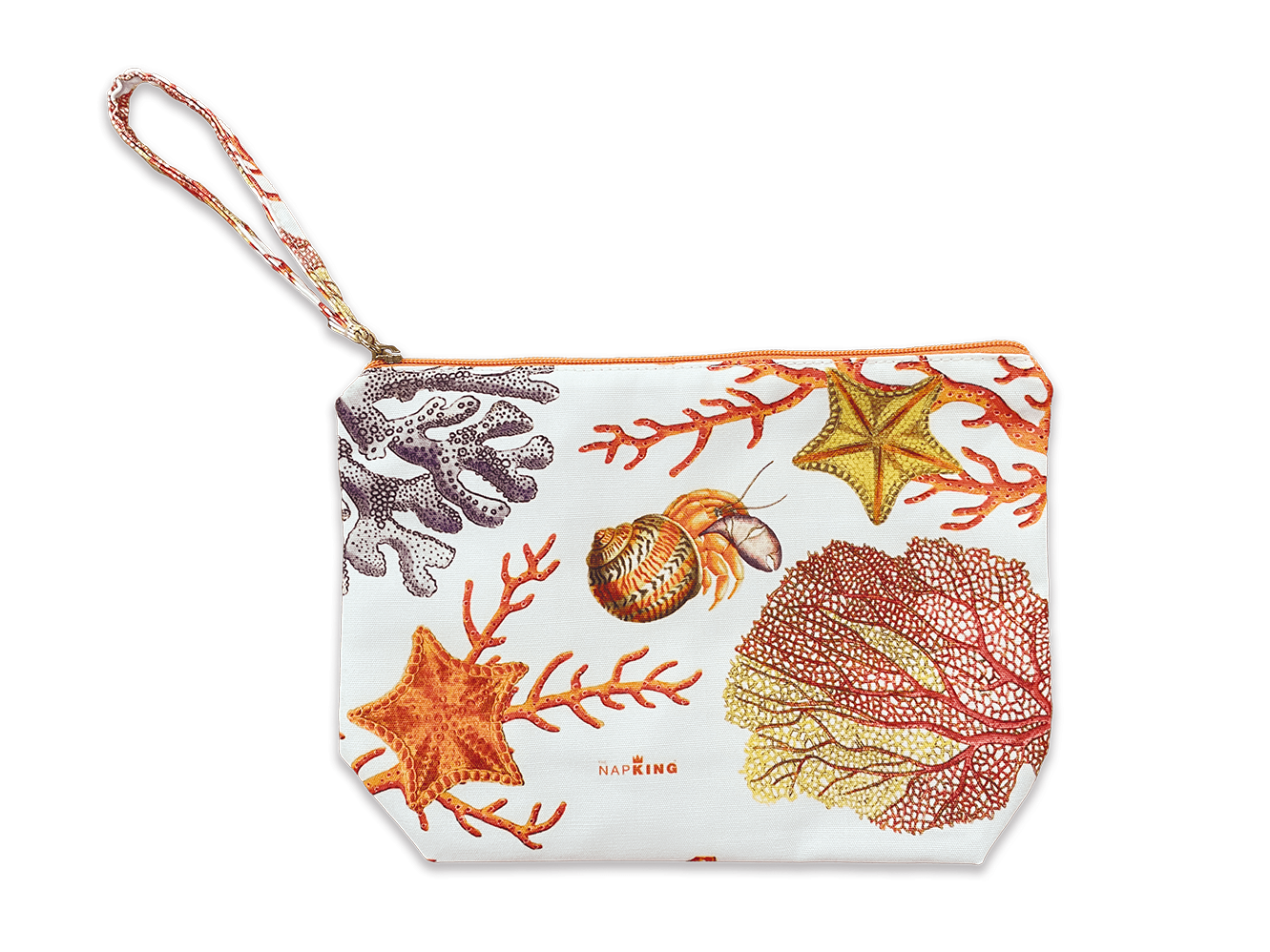 Cotton Pochette «Coral Bay», 100% Made in Italy - The Napking