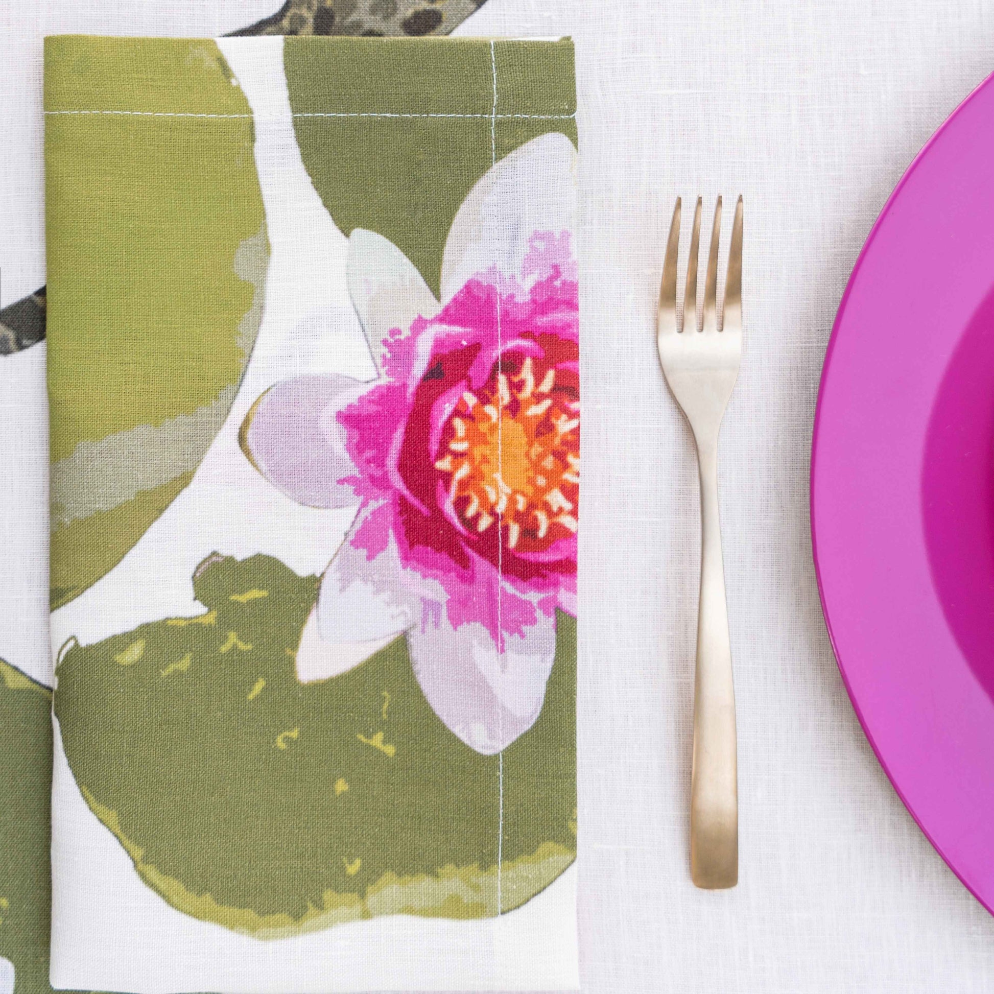 Set of 4 Napkins «Crocodile» 100% Made in Italy - The Napking