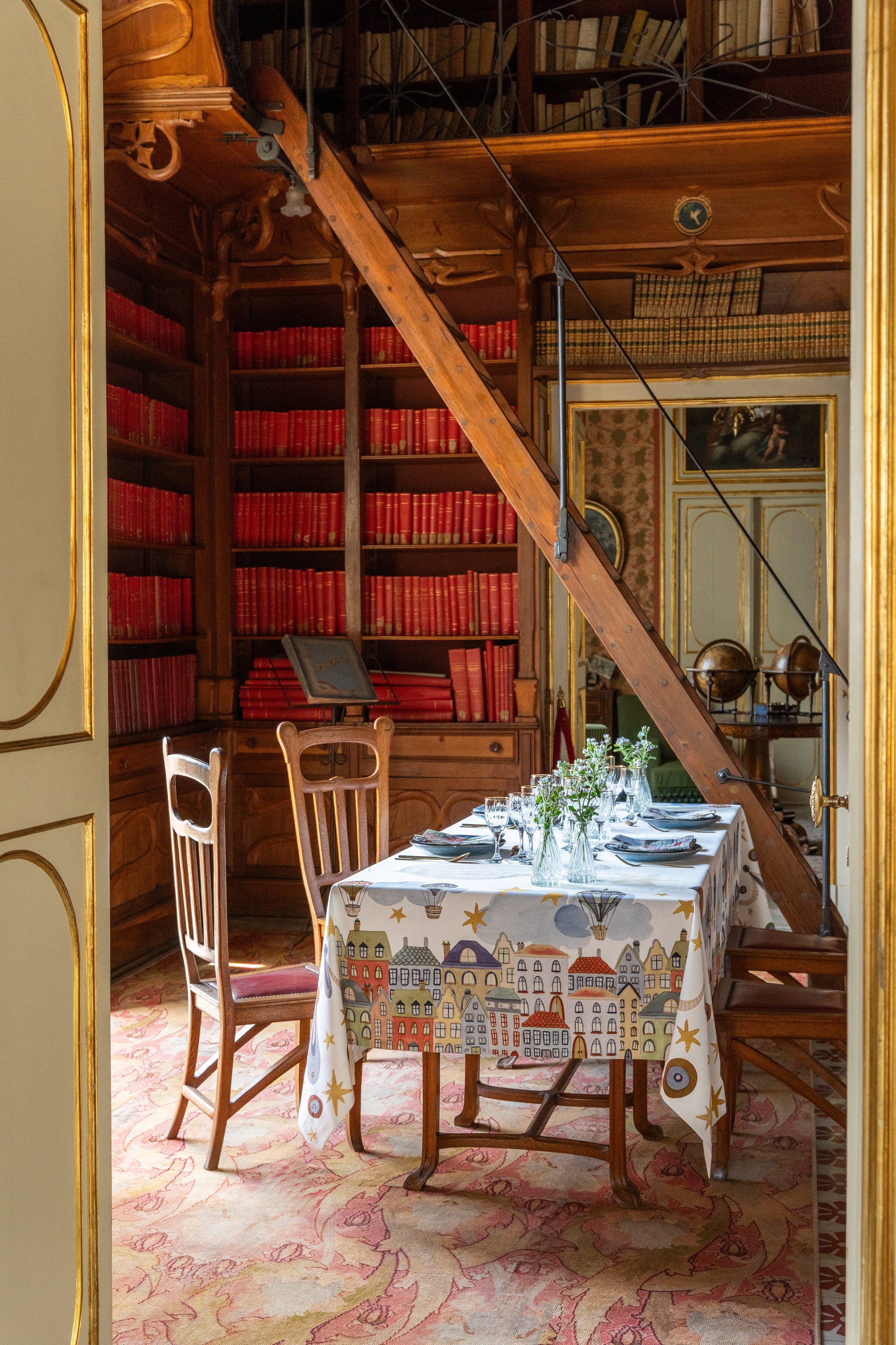 Satin Tablecloth Mongolfiere 100% Made in Italy - The Napking