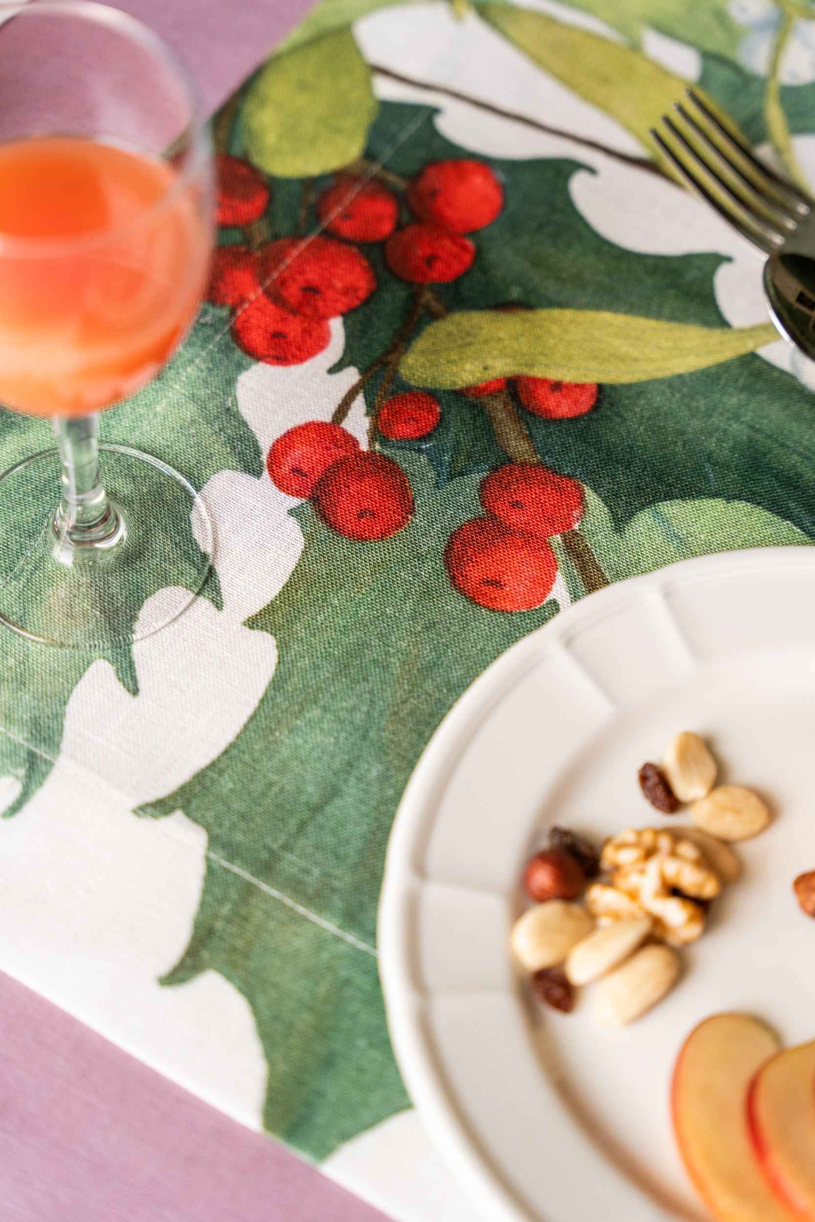 Linen Tablecloth «Helleborus» 100% Made in Italy - The Napking