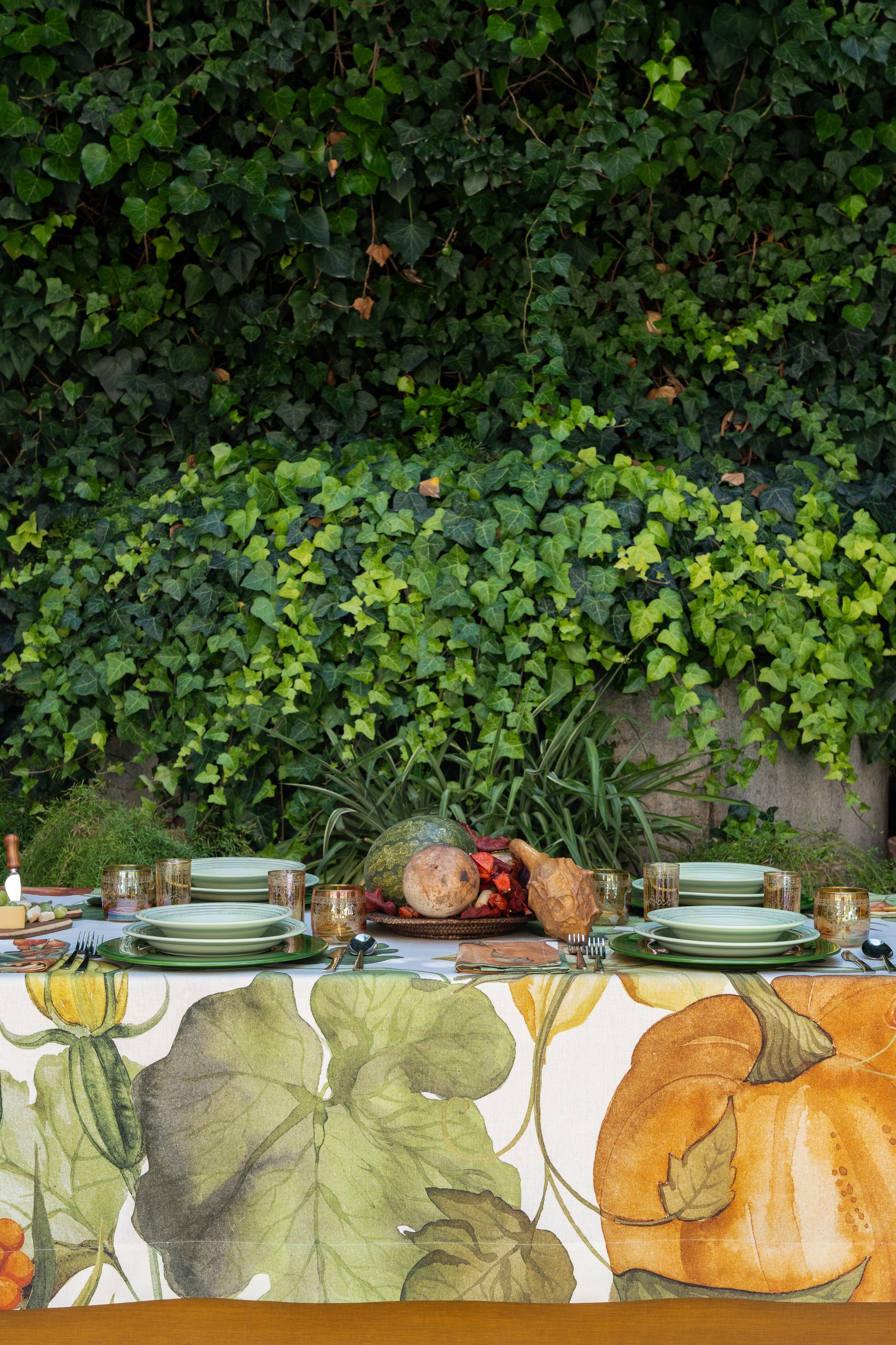 Linen Tablecloth Potirons 100% Made in Italy - The Napking