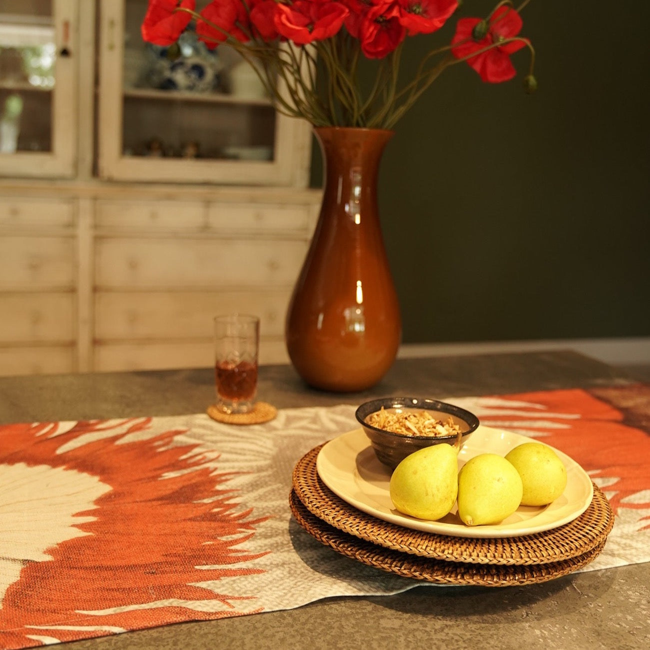 Table runner «Papaver» 100% Made in Italy