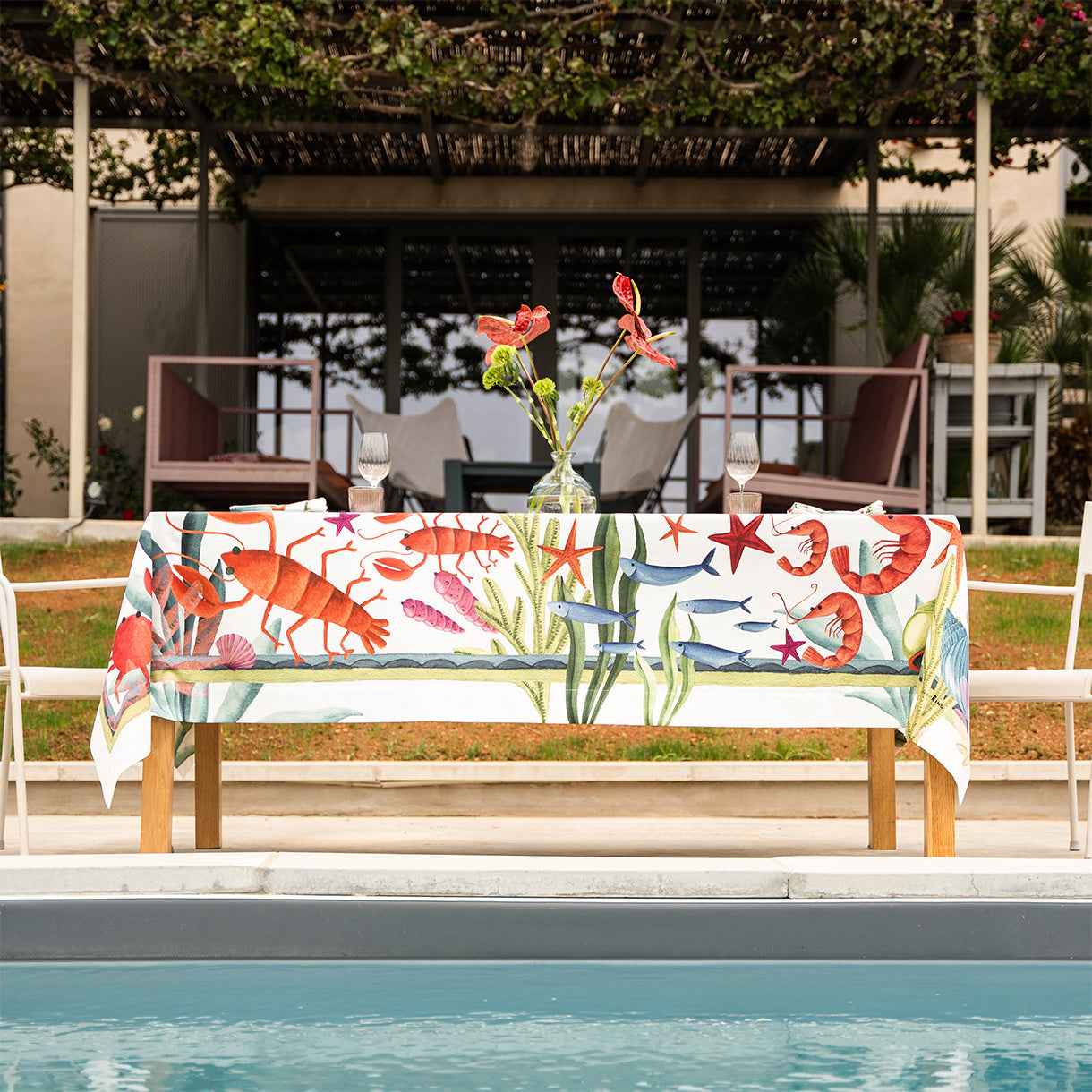 Satin Tablecloth «Marzamemi» 100% Made in Italy - The Napking