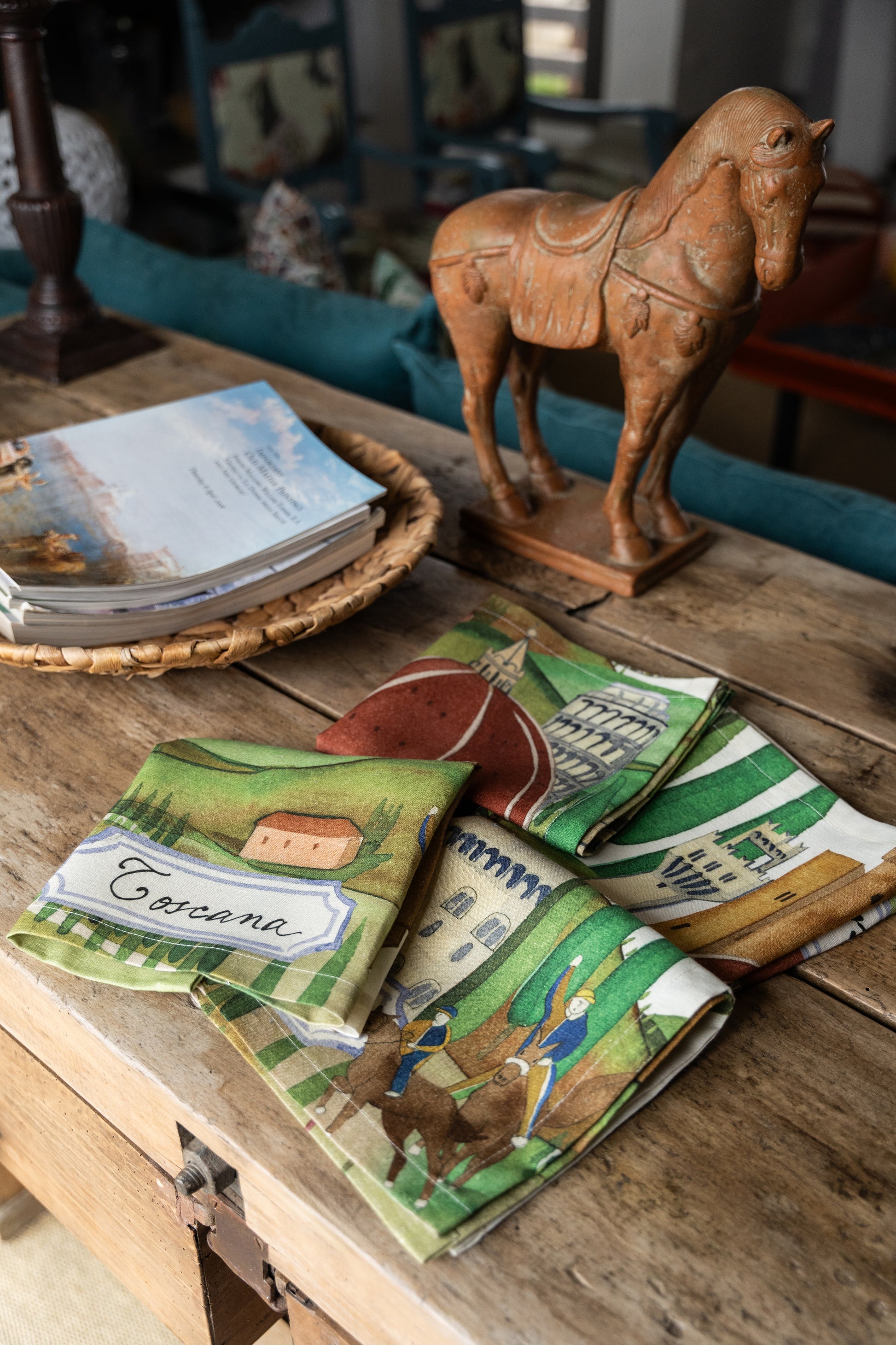 Set Of 4 Napkins «Toscana» 100% Made in Italy - The Napking