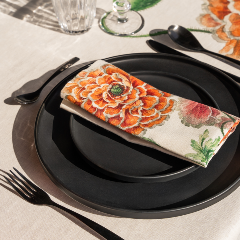 Set Of 4 Napkins «Edward» 100% Made in Italy - The Napking