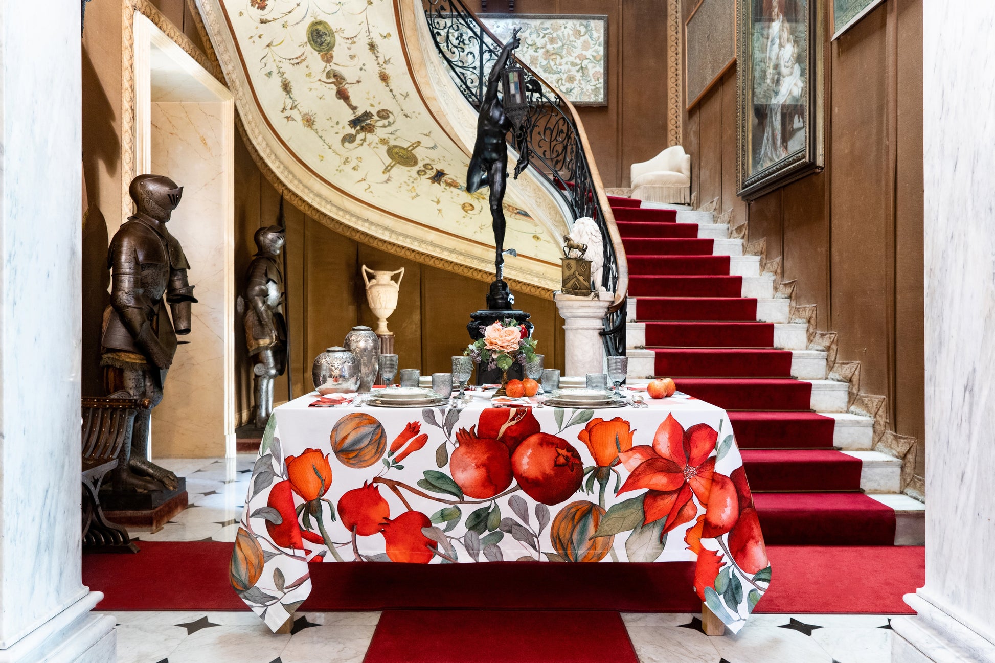 Satin Tablecloths «Grenade»  100% Made in Italy - The Napking