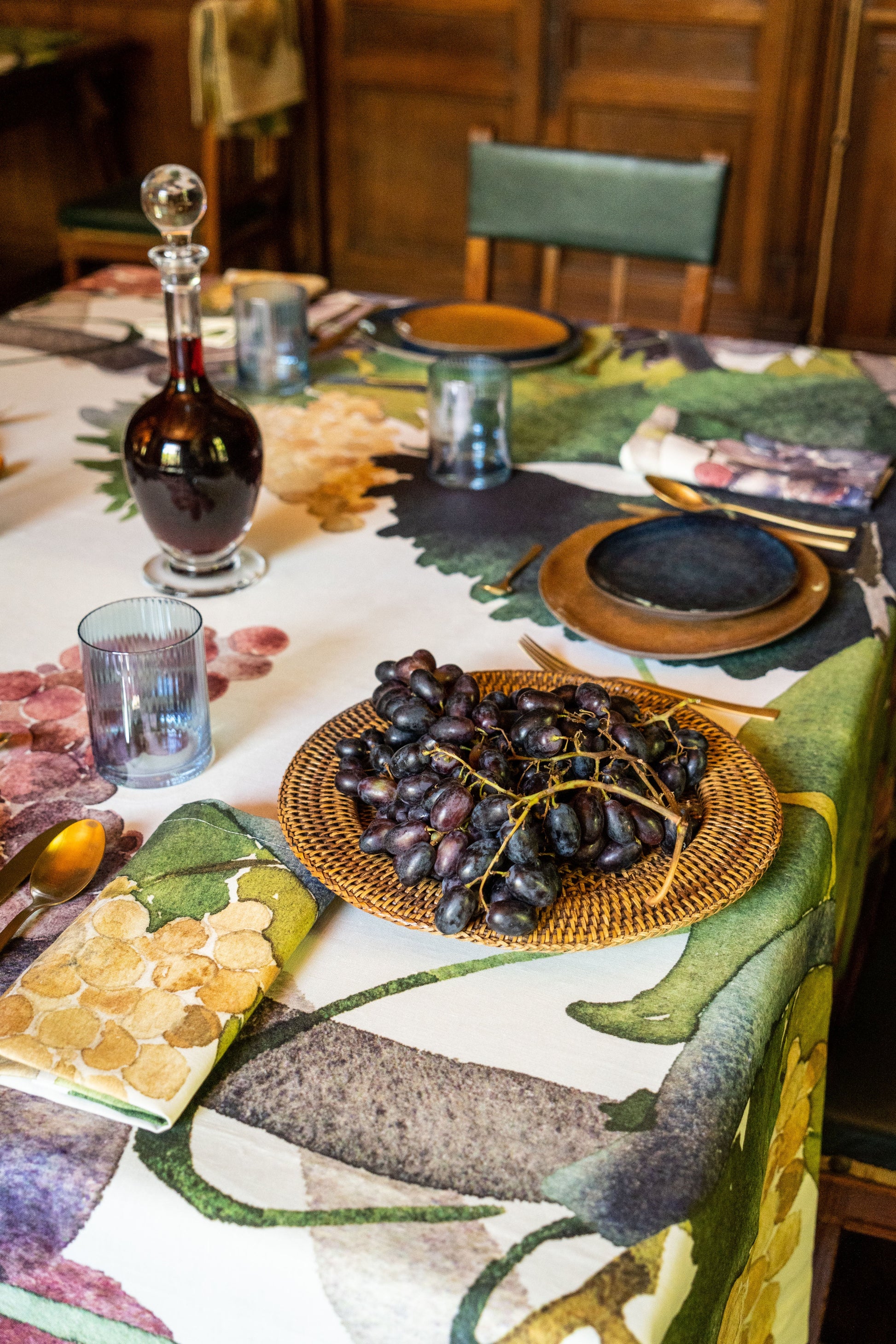 Tablecloths «Grapes» 100% Made in Italy - The Napking