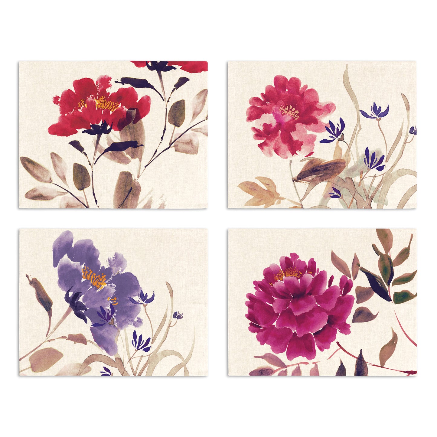 Set of 4 Placemats «Hanami» Linen 100% Made in Italy