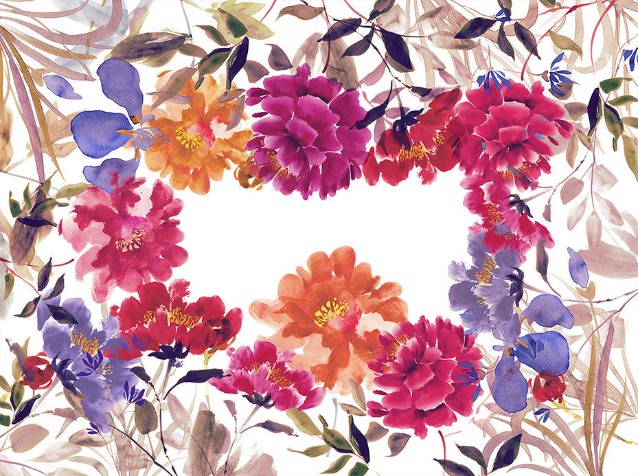 Linen Tablecloth Hanami, 100% Made in Italy - The Napking