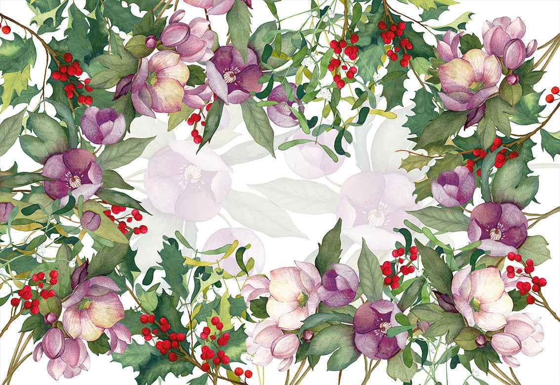 Linen Tablecloth «Helleborus» 100% Made in Italy - The Napking