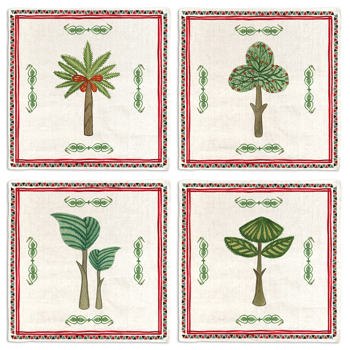 Set of 4 Napkins «I Normanni» 100% Made in Italy