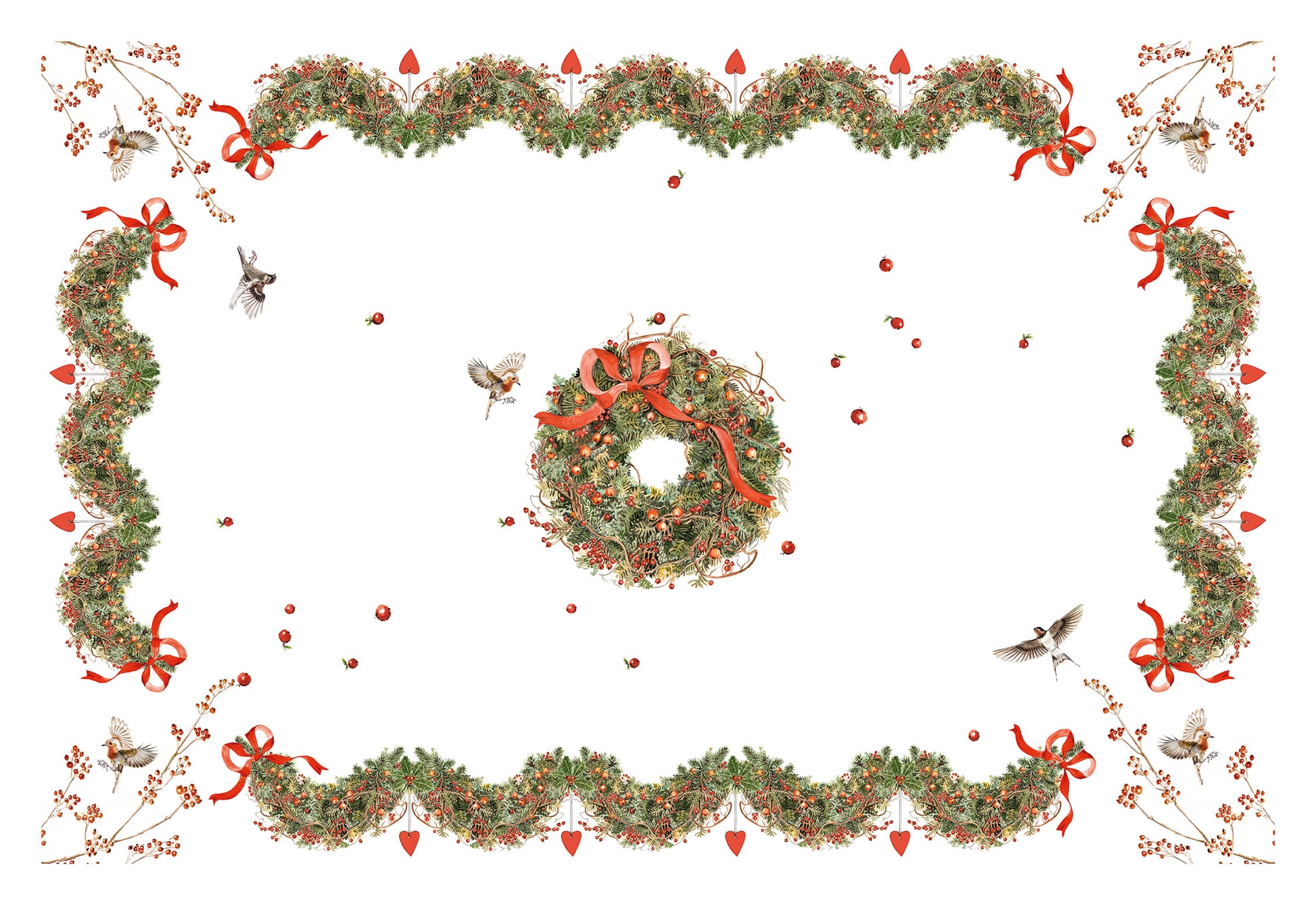 Linen Tablecloth «Janine», 100% Made in Italy - The Napking