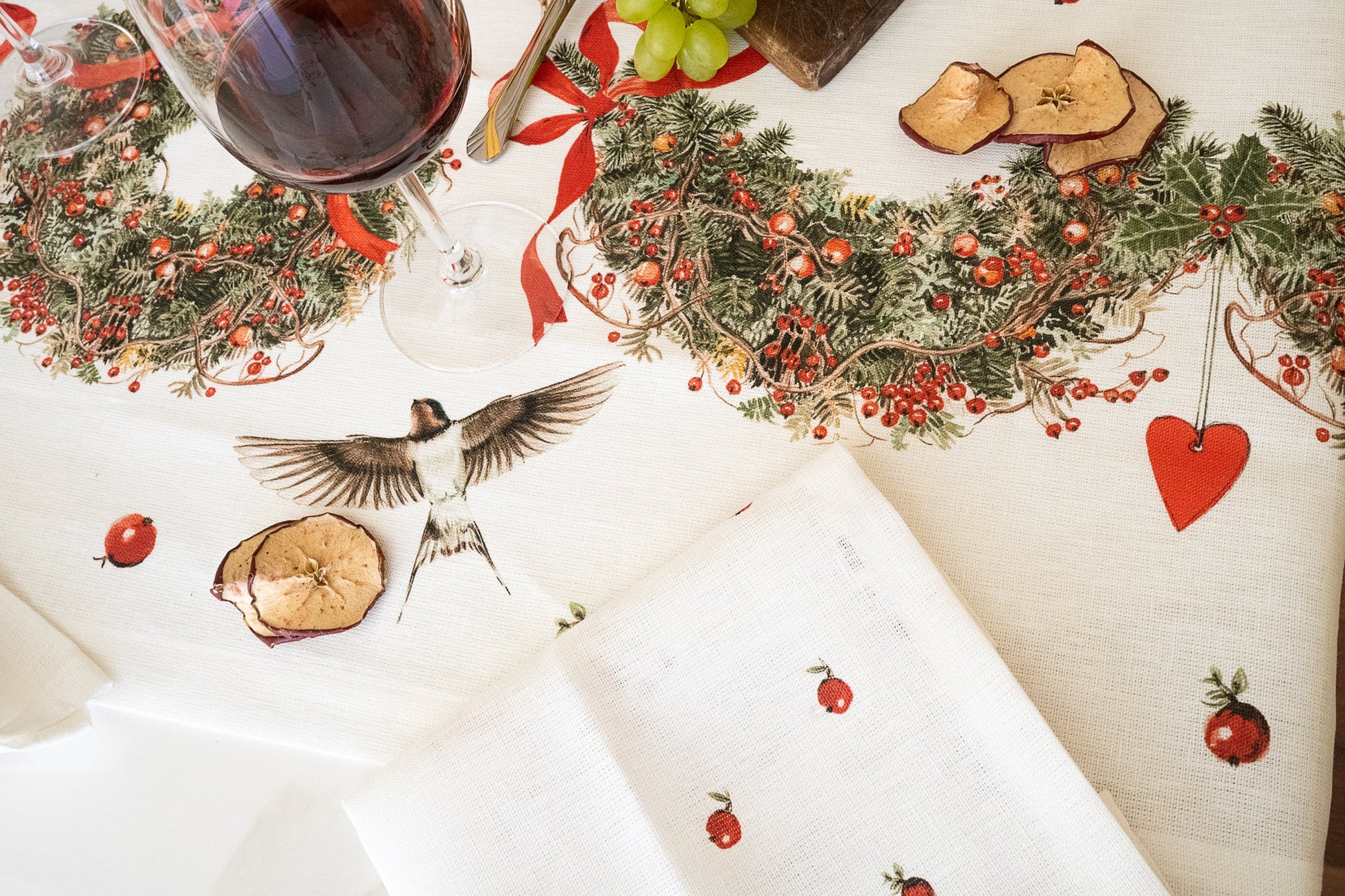 Linen Tablecloth «Janine», 100% Made in Italy - The Napking