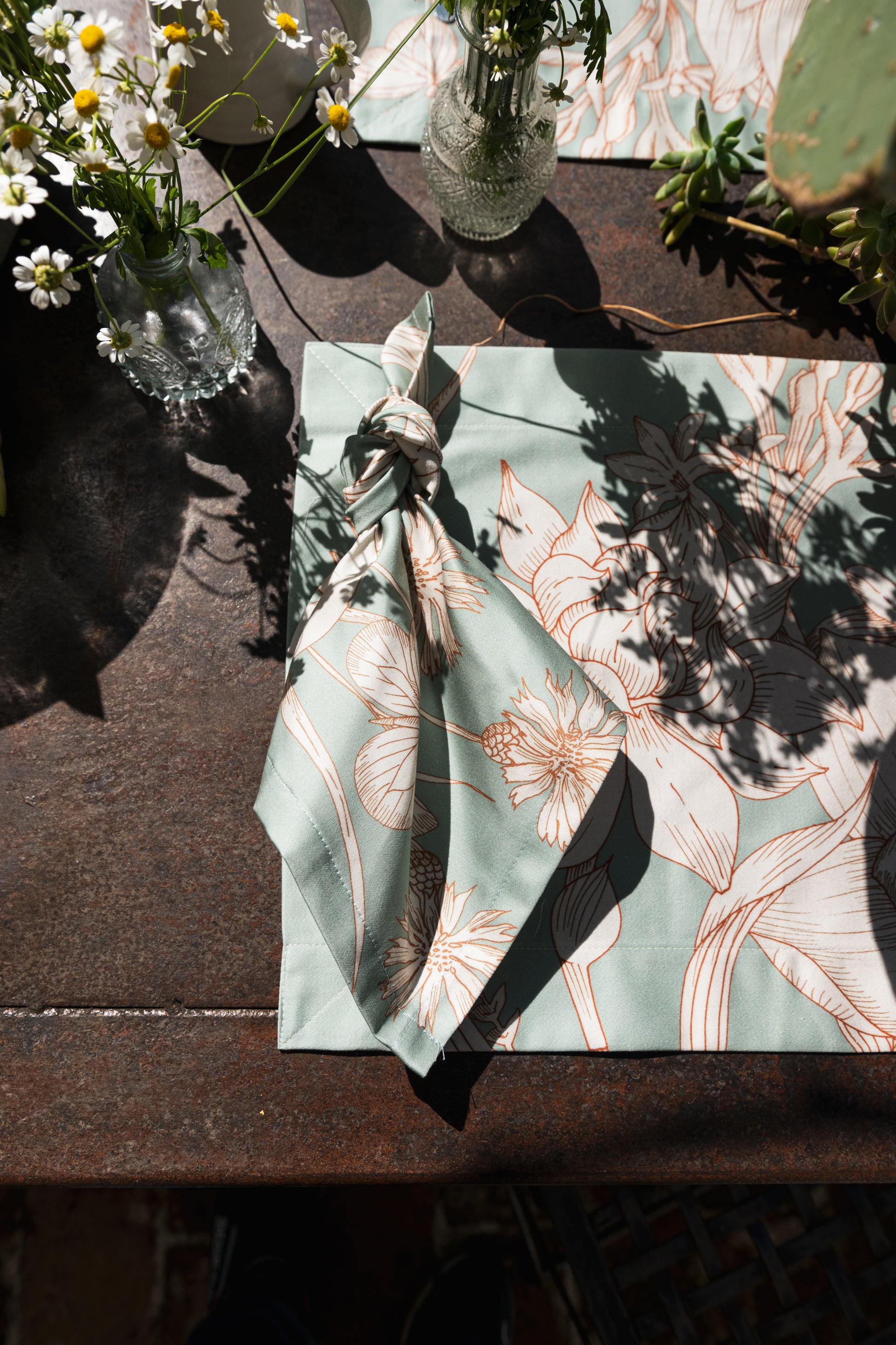 Set of 4 Napkins Satin «Amelie» 100% Made in Italy - The Napking