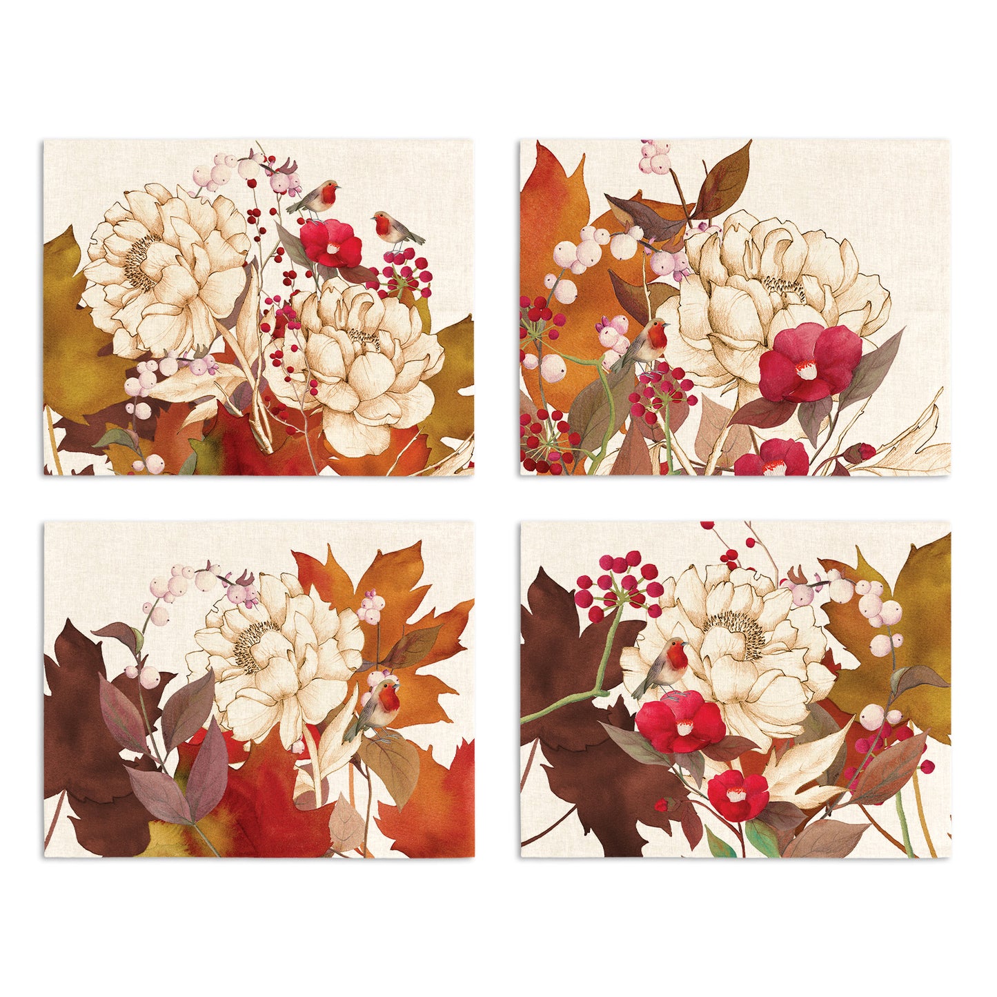 Set of 4 Placemats «Maple» Linen 100% Made in Italy