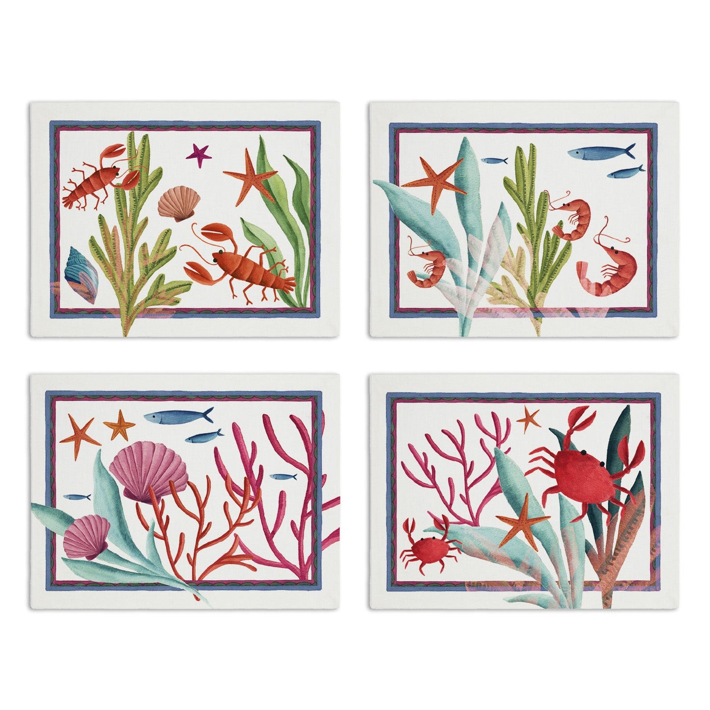 Set of 4 Placemats «Marzamemi» 100% Made in Italy