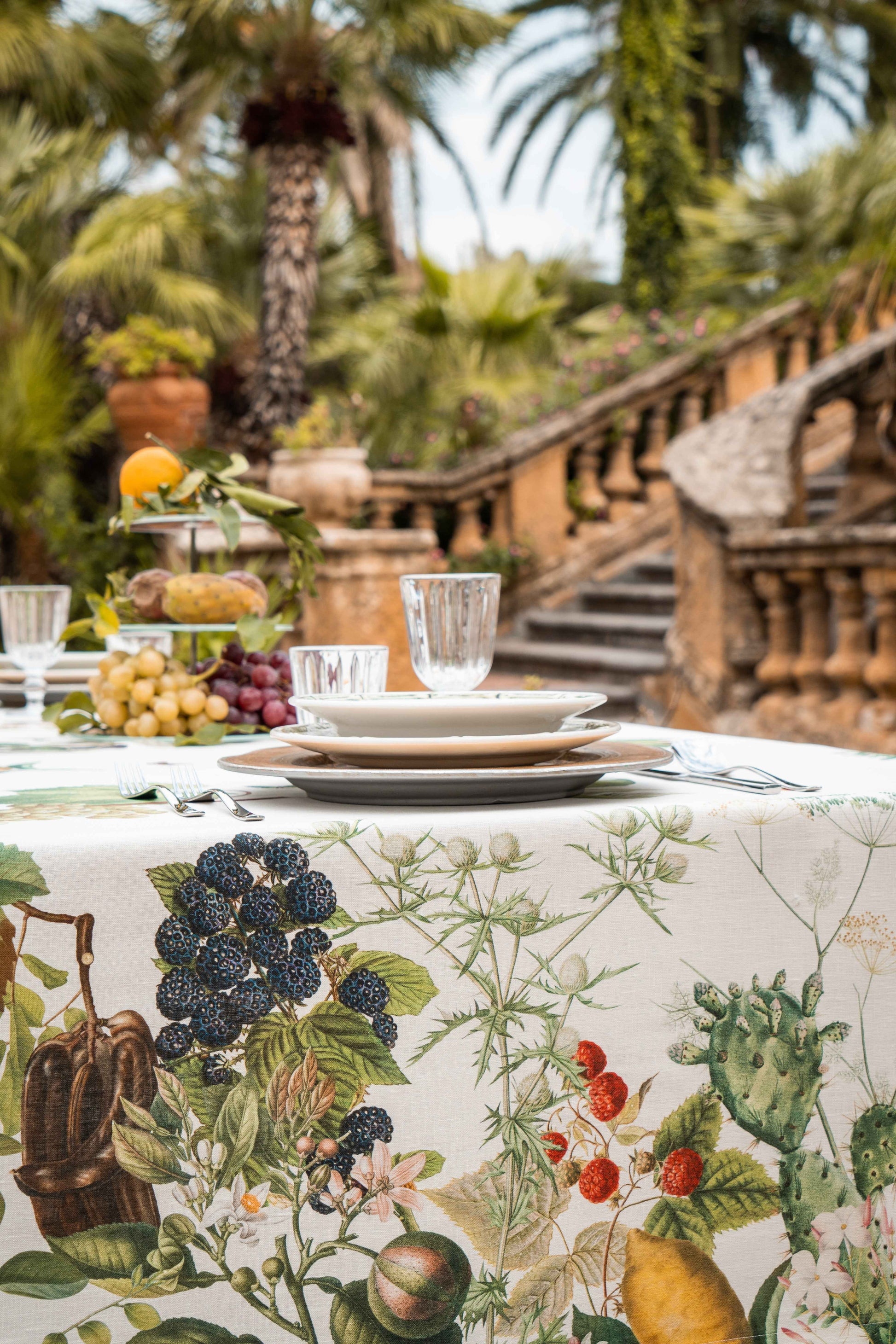 Linen Tablecloth «Montedoro» 100% Made in Italy - The Napking