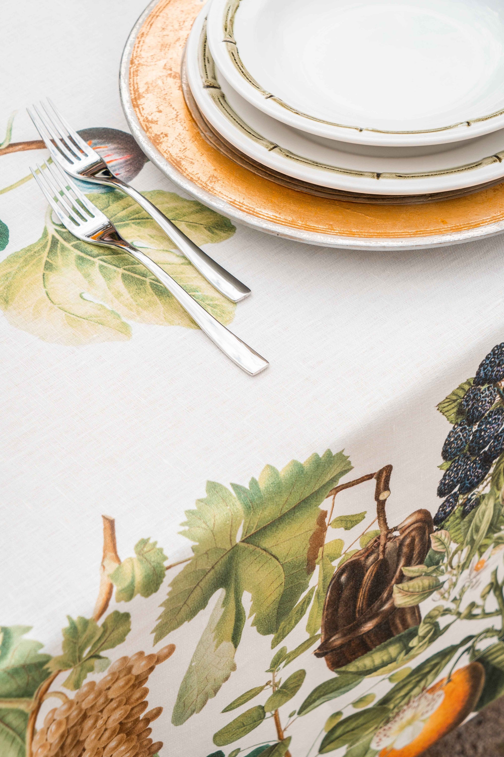 Linen Tablecloth «Montedoro» 100% Made in Italy - The Napking