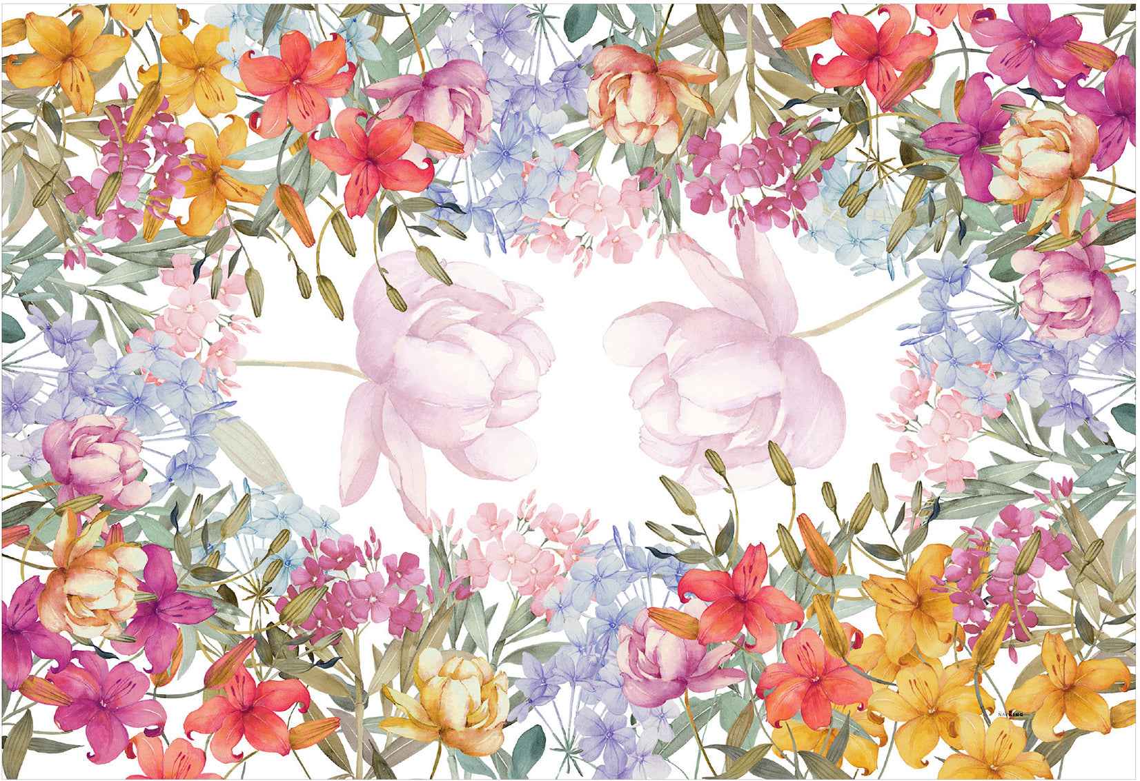 Premium Linen Tablecloth «Oleandro» 100% Made in Italy - The Napking