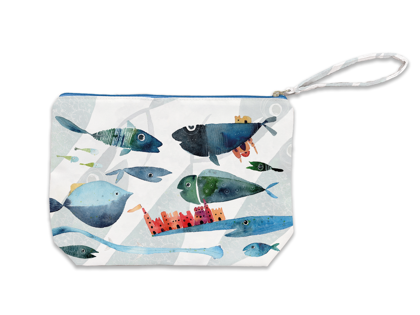 Cotton Pochette «Oltremare», 100% Made in Italy