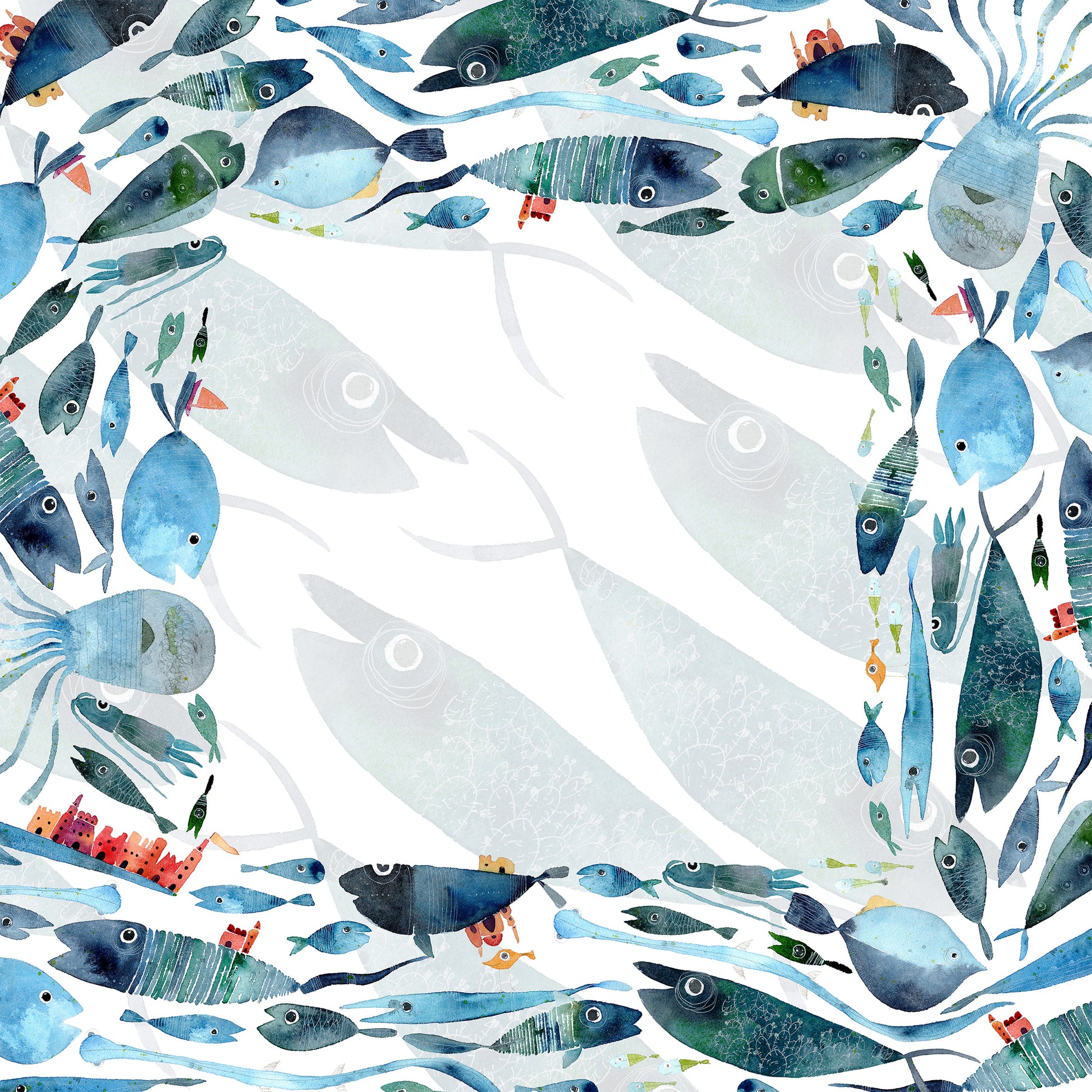 Linen Tablecloth «Oltremare», 100% Made in Italy - The Napking