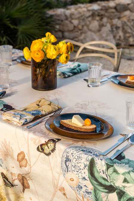 Linen Tablecloths «Piatti» by Vito Nesta 100% Made in Italy - The Napking