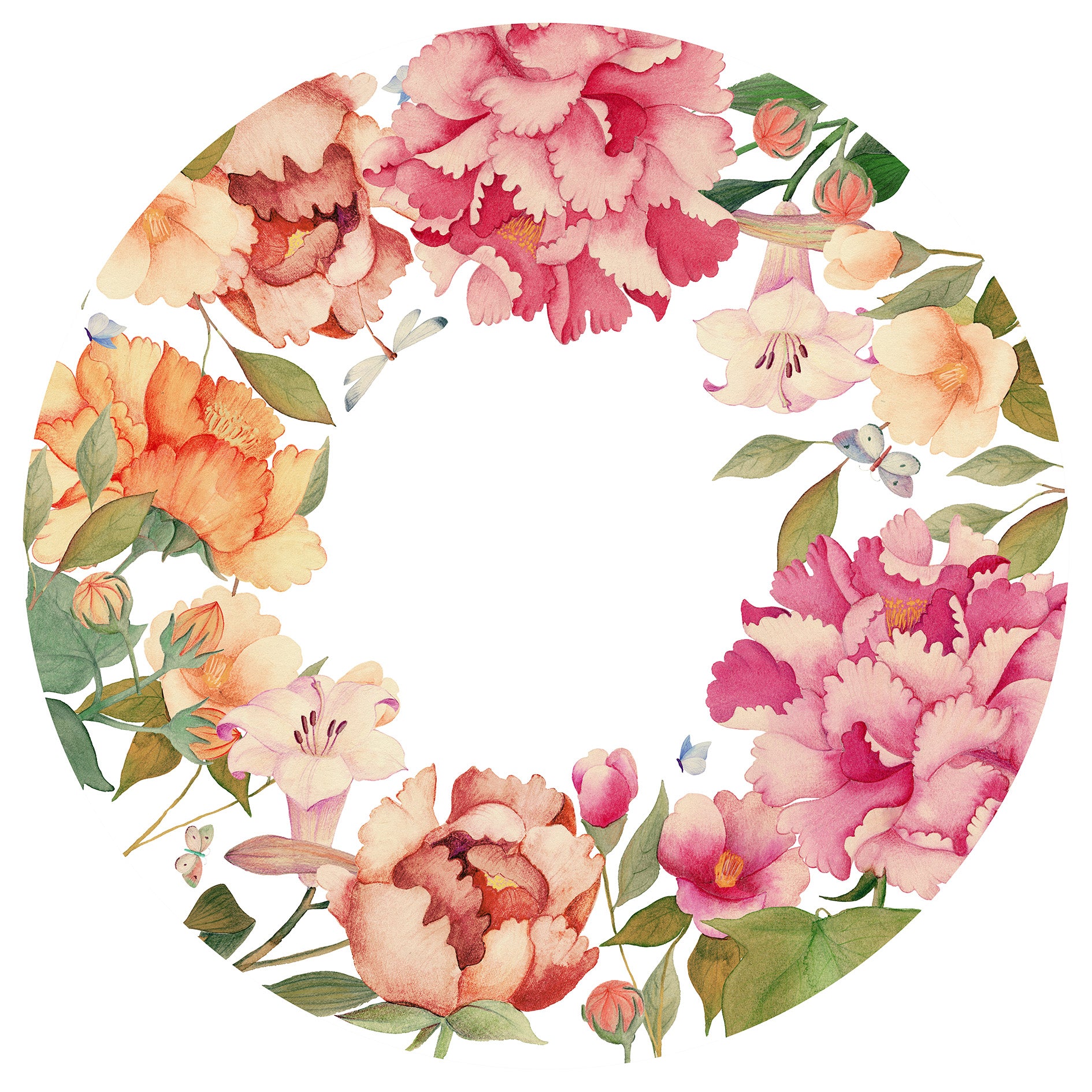 Linen Tablecloth «Peony», 100% Made in Italy - The Napking