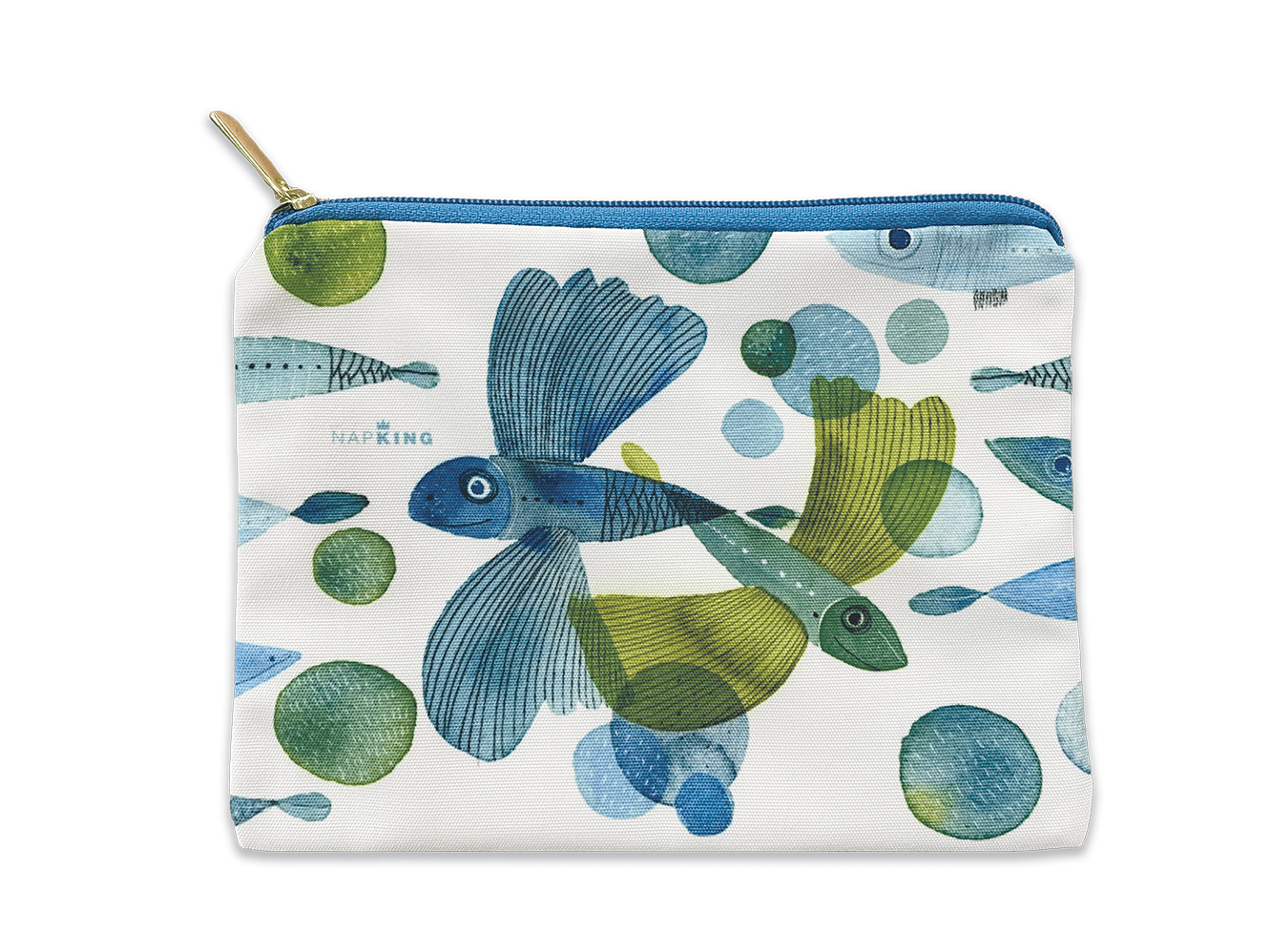 Cotton Trousse «Pesci Volanti», 100% Made in Italy - The Napking
