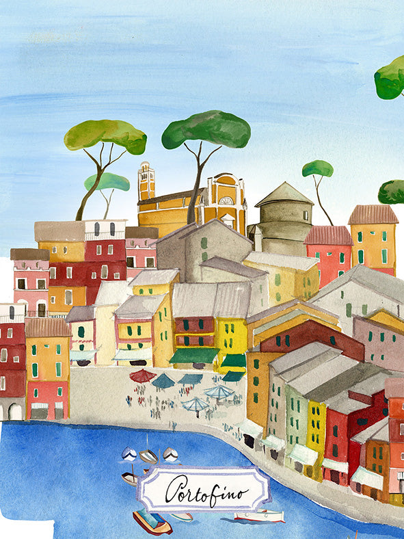 Kitchen Towels «Portofino», 100% Made in Italy