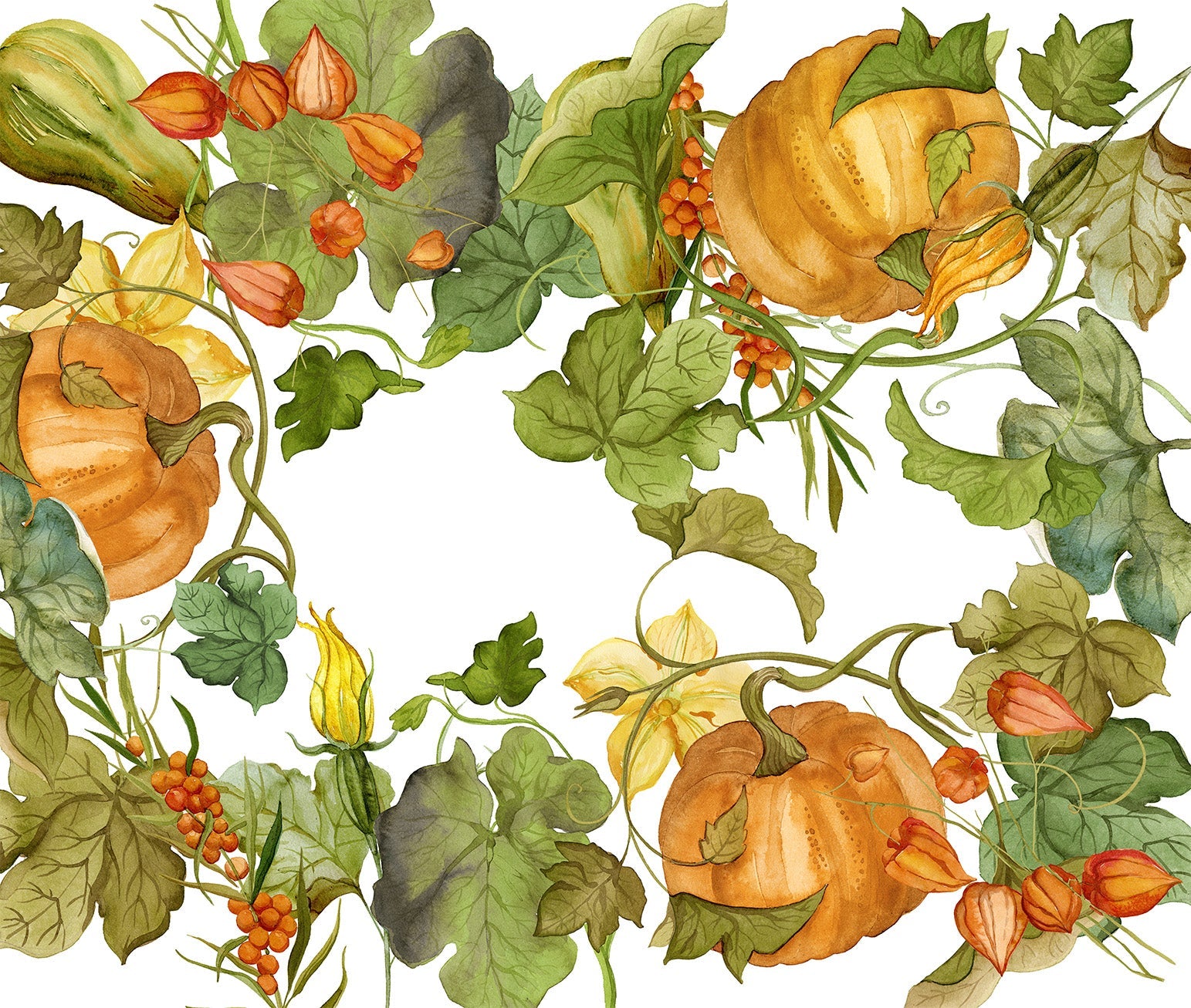 Linen Tablecloth Potirons 100% Made in Italy - The Napking