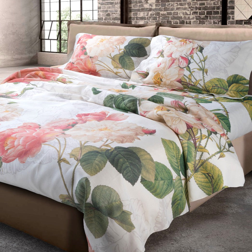 Duvet Cover Set «Roses» 100% Made in Italy