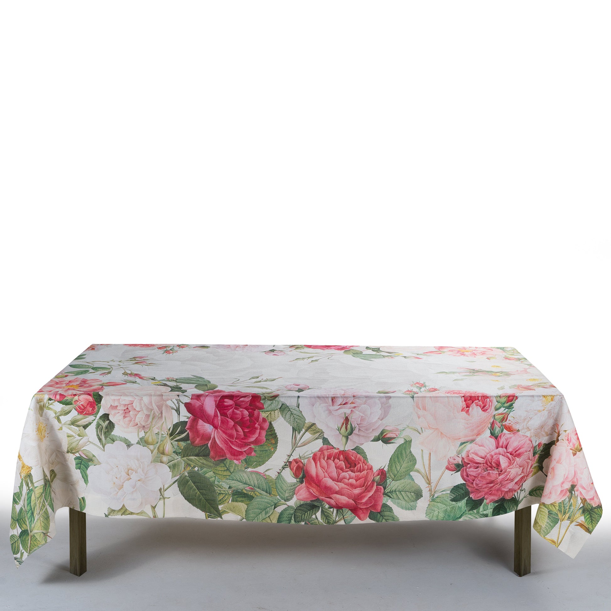 Linen Tablecloths «Roses»  100% Made in Italy - The Napking