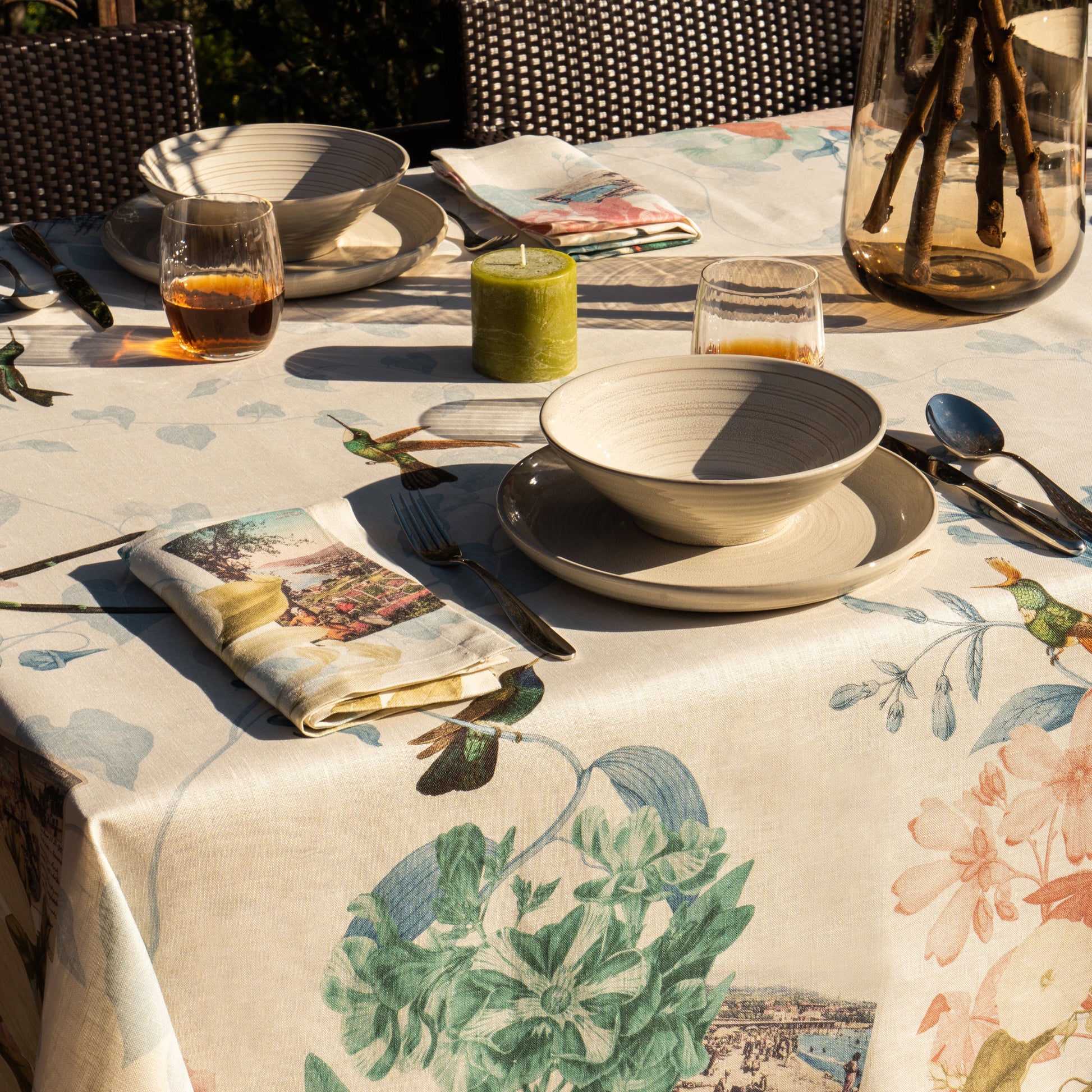 Linen Tablecloths Sanremo by Vito Nesta, 100% Made in Italy - The Napking